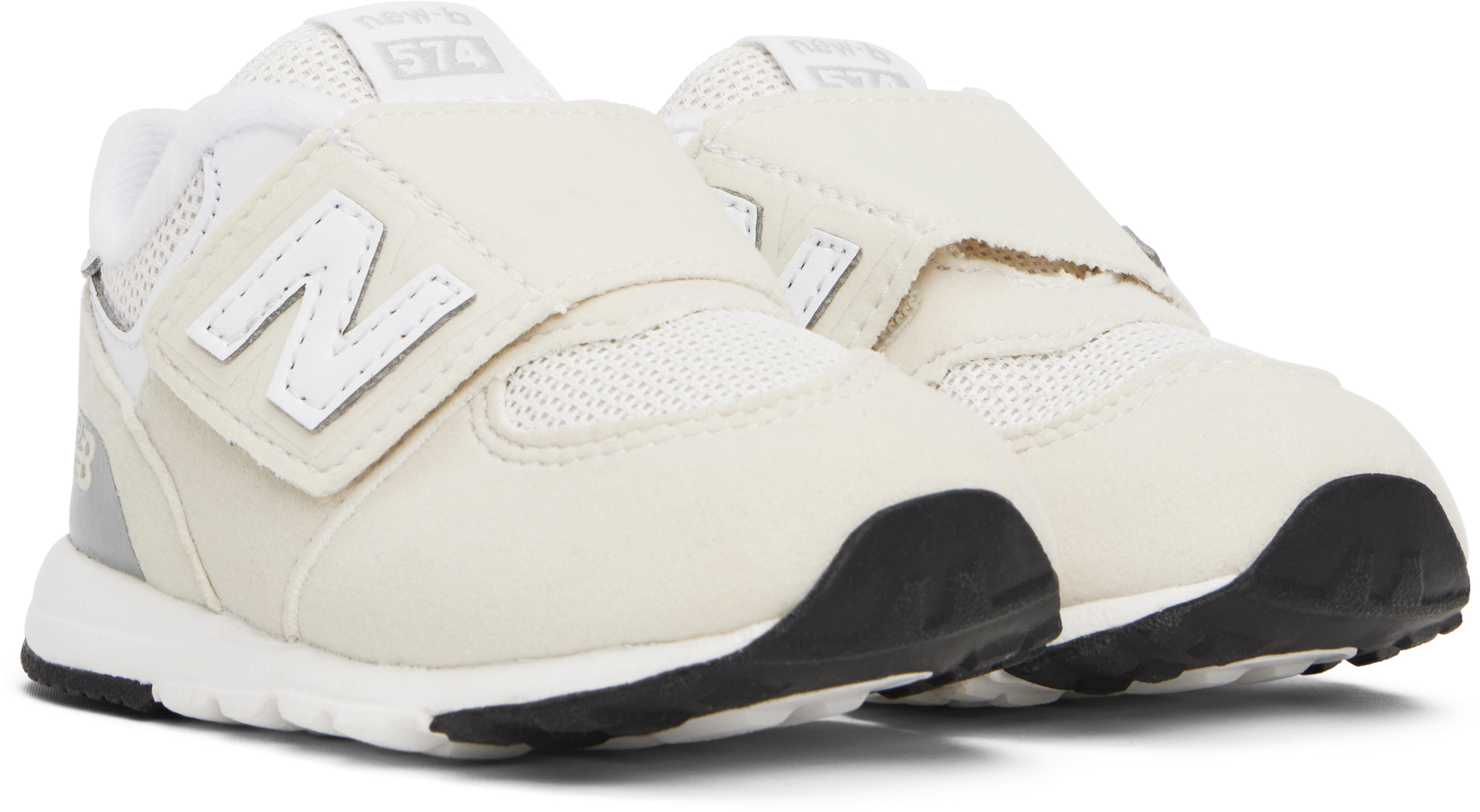 New Balance Baby Beige & White 574 New-b Hook & Loop Sneakers In Nibus Cloud