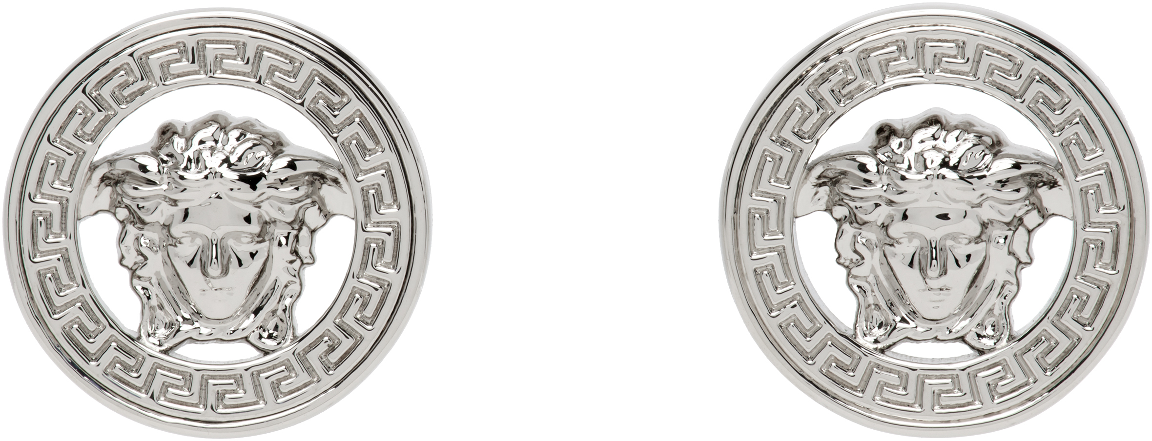 Versace メドゥーサ '95 スタッドピアス シルバー クリスタル メドゥーサ '95 ピアス（ピアス（両耳用