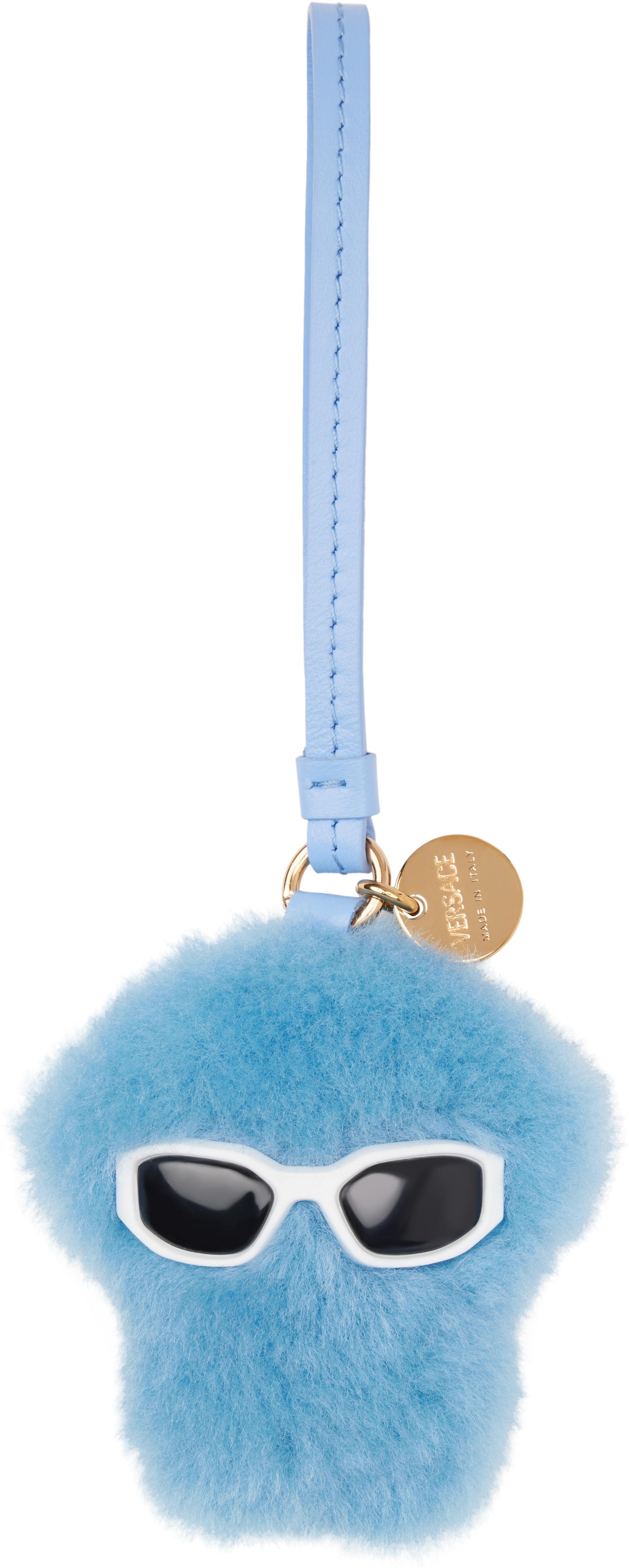 Blue Medusa Fluffy Charm Keychain