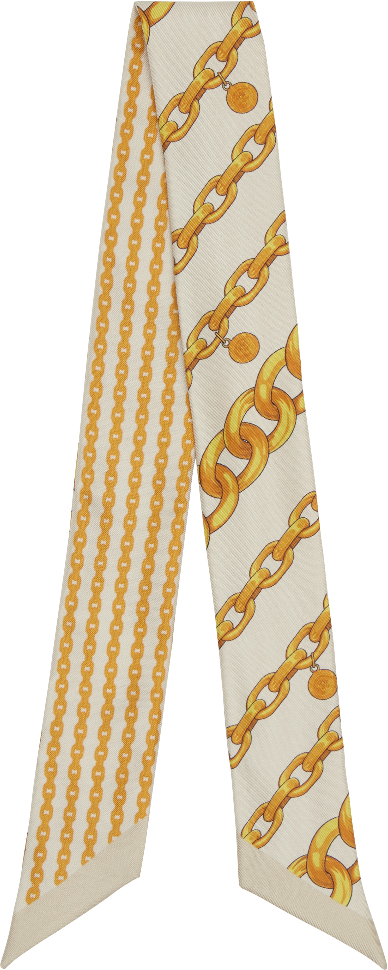 Versace: ベージュ＆イエロー 'Versace' Treasure シルク