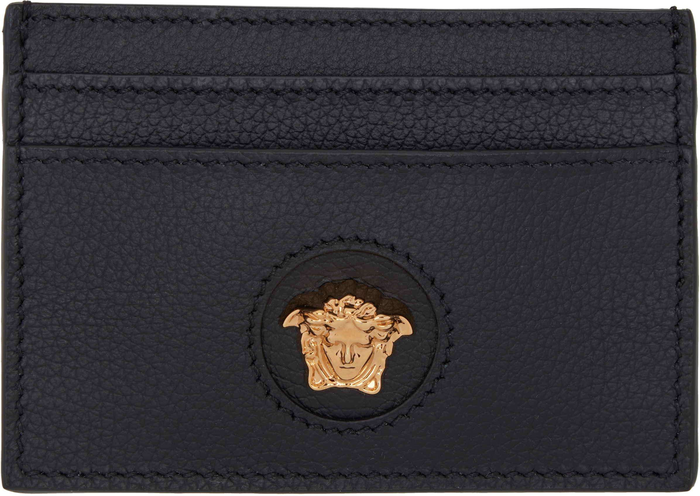 Versace: ブラック 'La Medusa' カードケース | SSENSE 日本