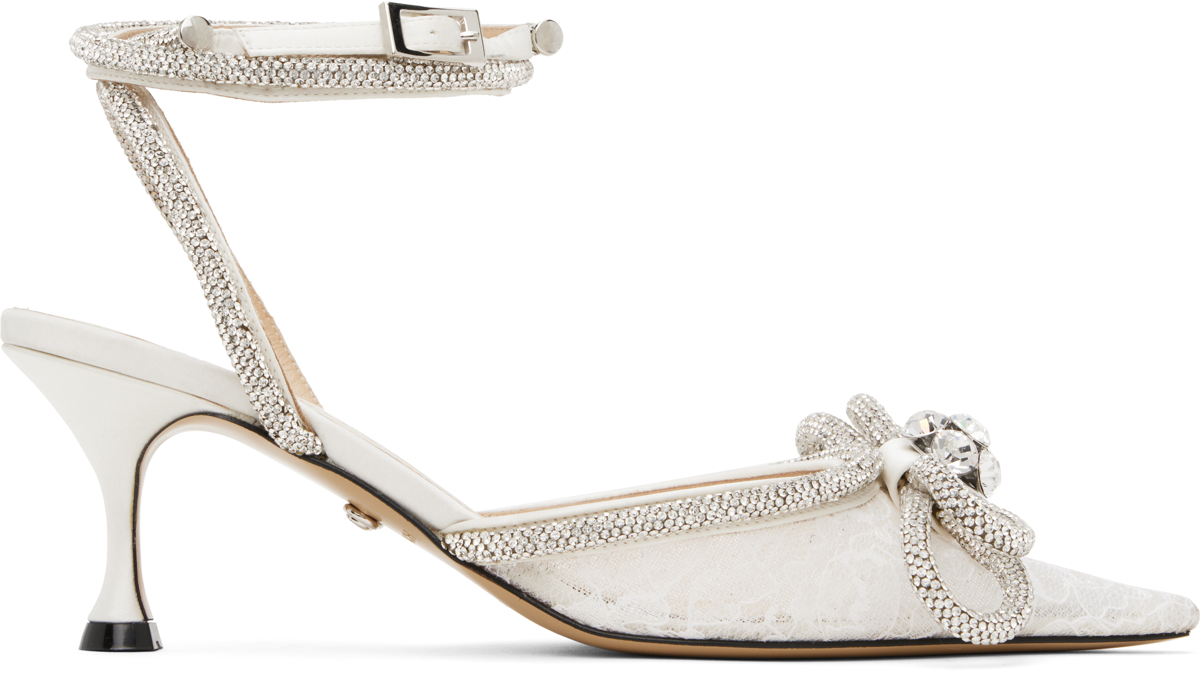 MACH & MACHのホワイト Double Bow レース キトンヒールがセール中