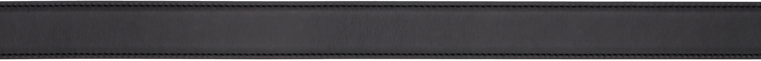 Black 'La Medusa' Leather 3 CM Belt - Thumbnail 2