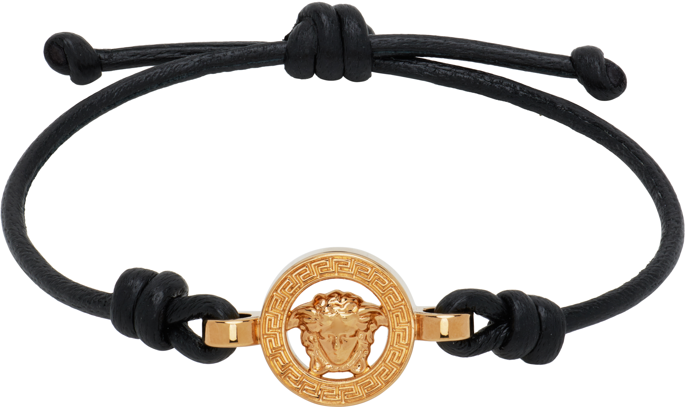 Versace: メドゥーサ '95 レザーブレスレット | SSENSE 日本