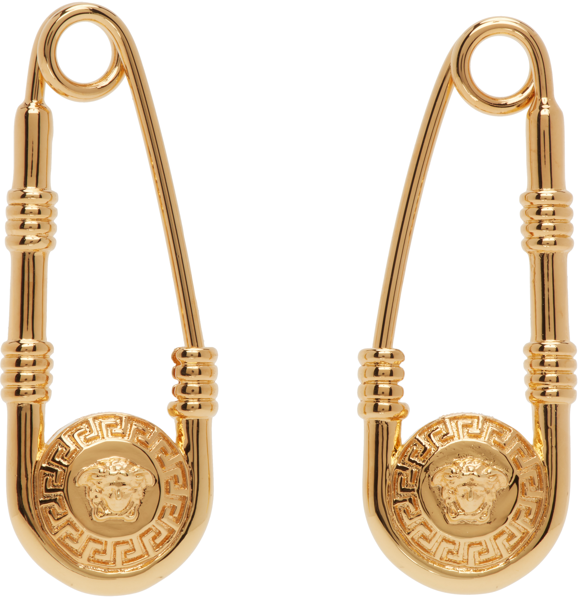 Gold Safety Pin Earrings