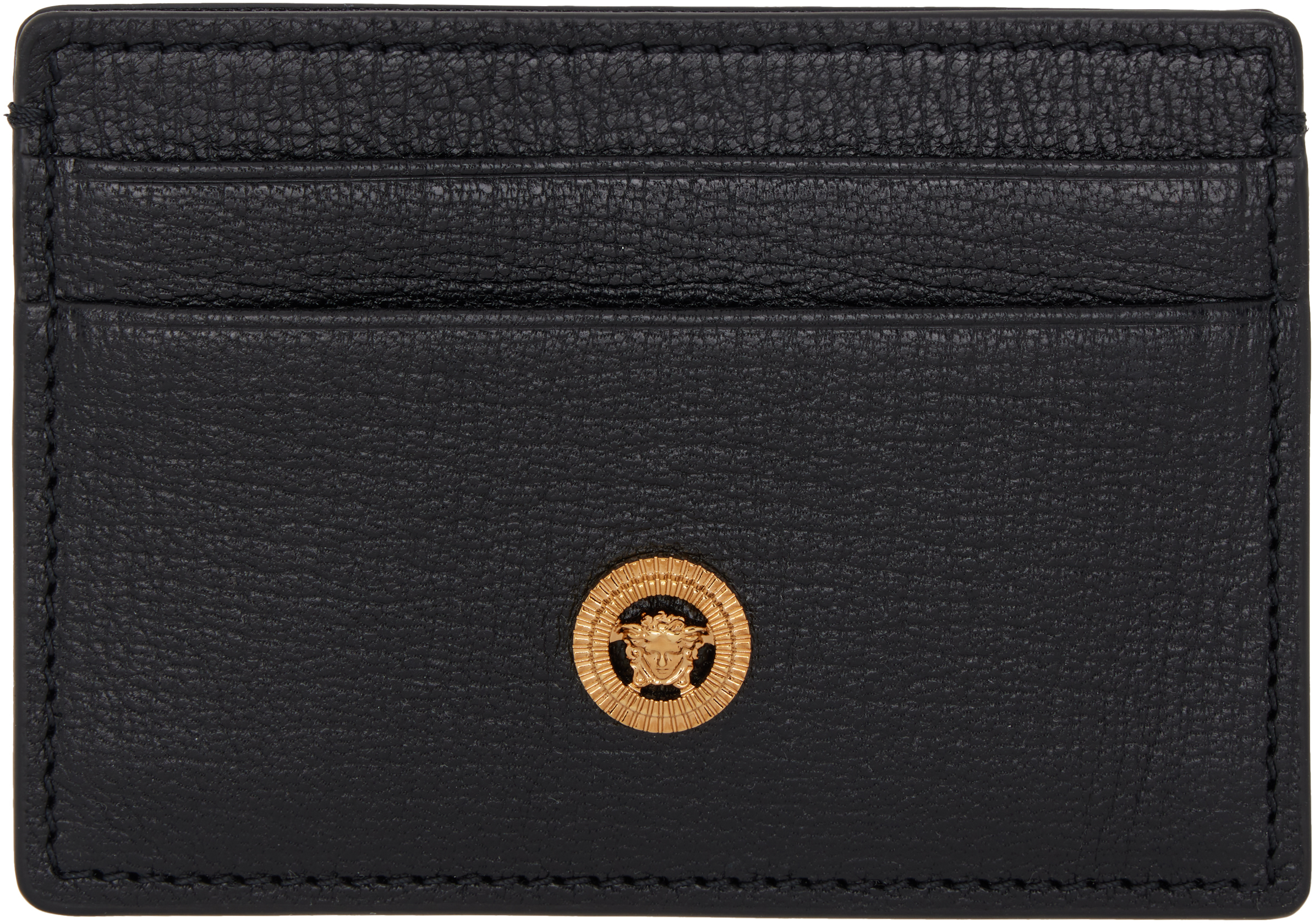 カードケース・名刺入れ Versace Black Leather Medusa Biggie Card Holder Black Medusa Biggie Card Holder by Versace on Sale
