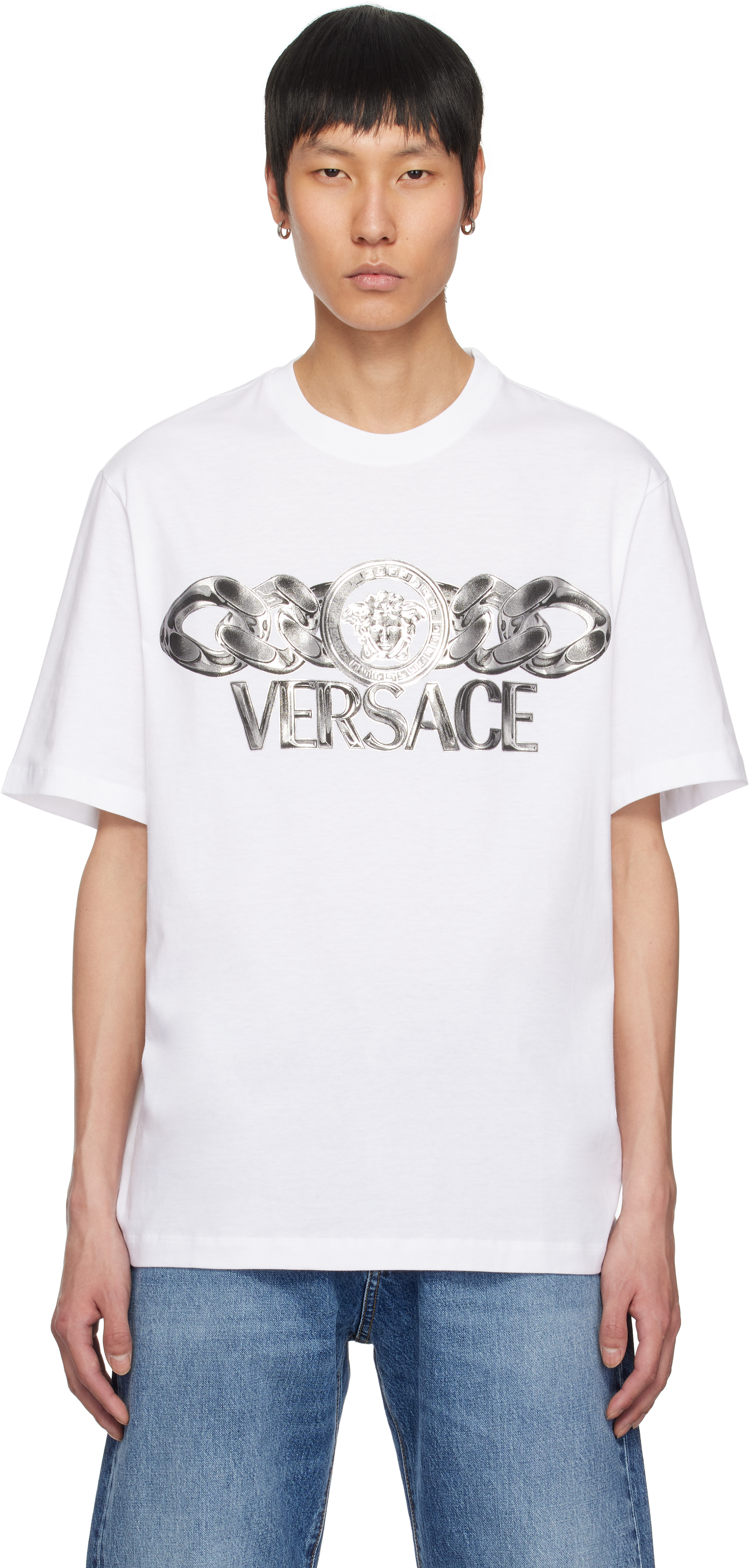 【関税＆送料込み】Versace Medusa T-Shirt Versace Medusa Head T-Shirt, Size S