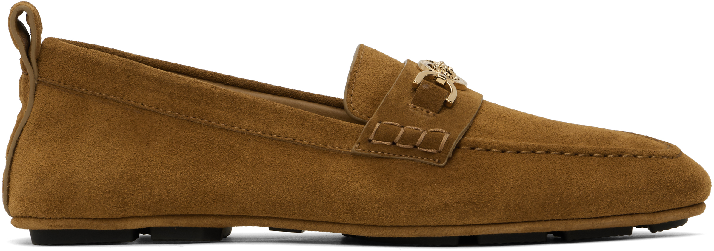 Tan Villa Suede Driver Loafers