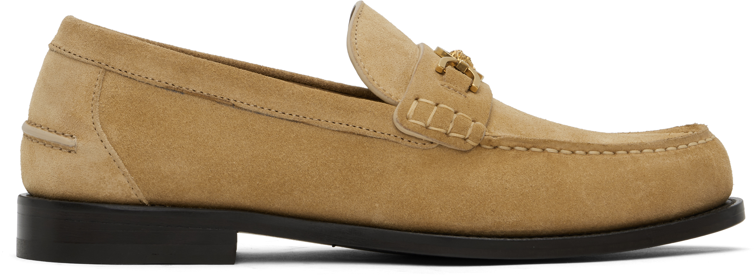 Beige Giuliano Suede Loafers