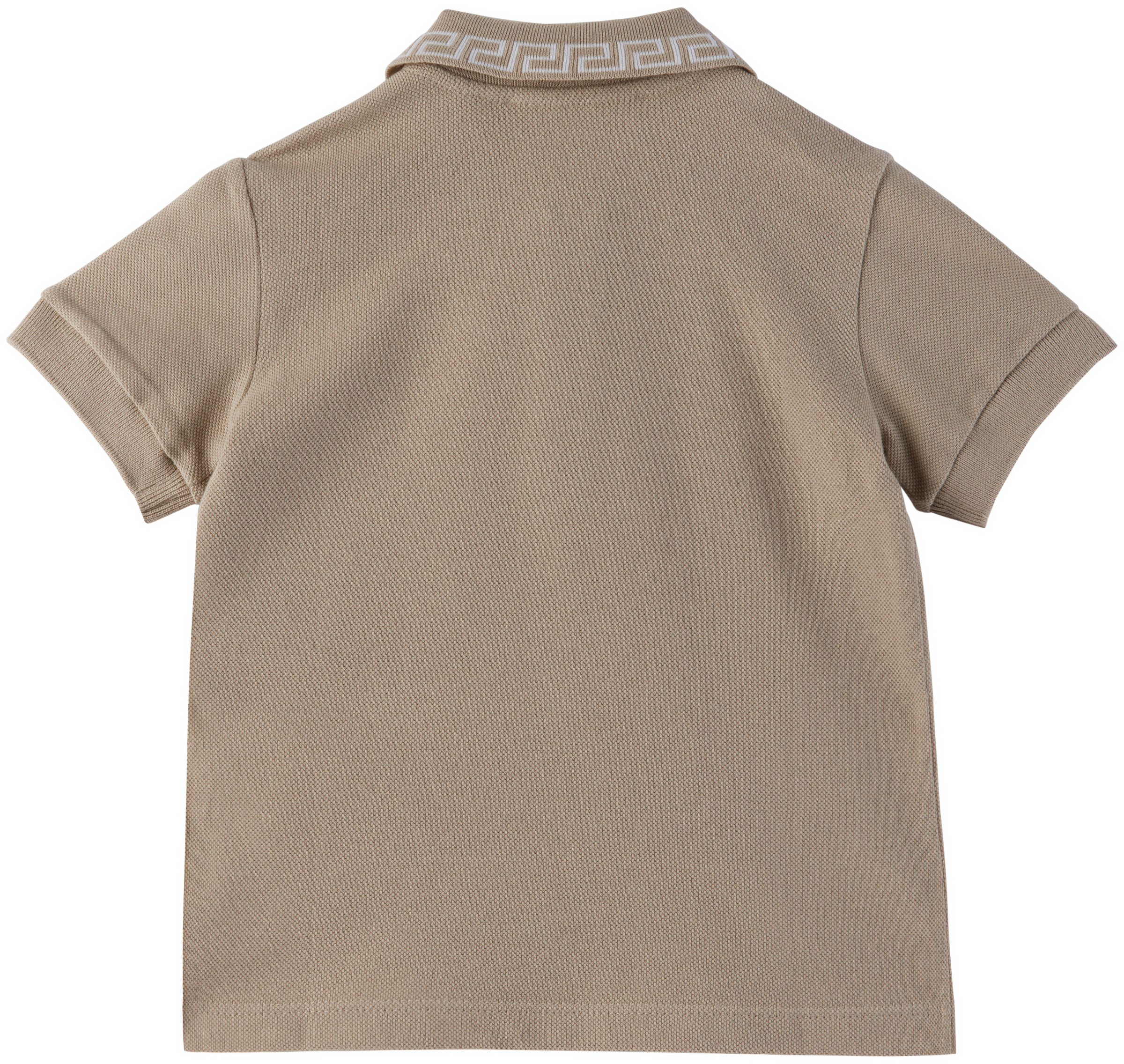 Versace Baby Taupe Greca Polo In 2ke30-sand Castle+bi