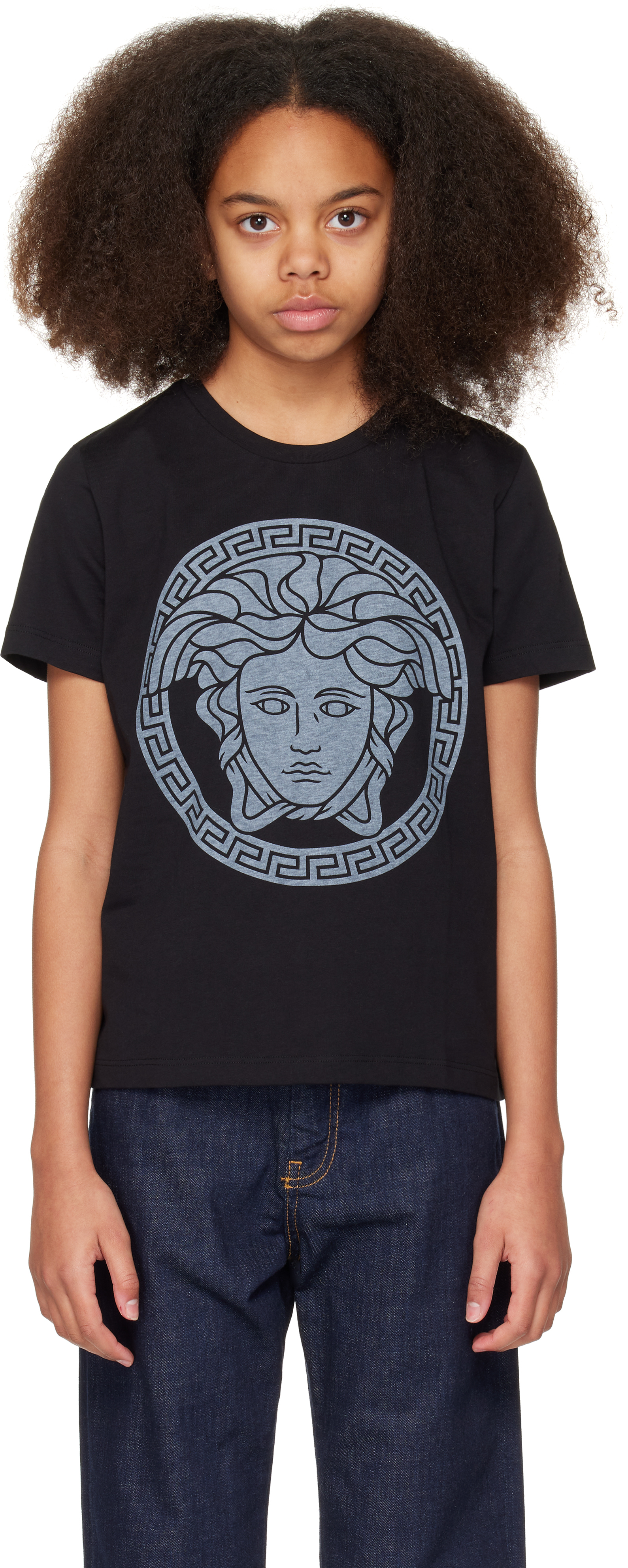 Versace Kids Black Medusa T-shirt In 2b200-nero+nero