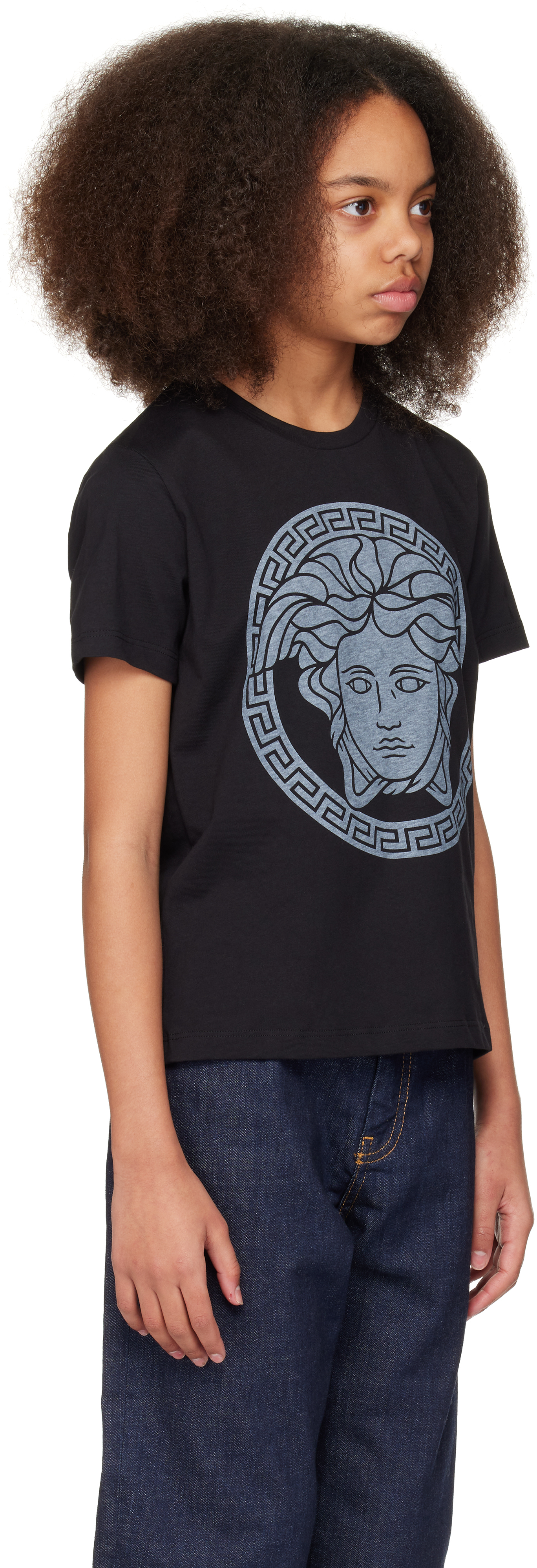 Versace Kids Black Medusa T-shirt In 2b200-nero+nero
