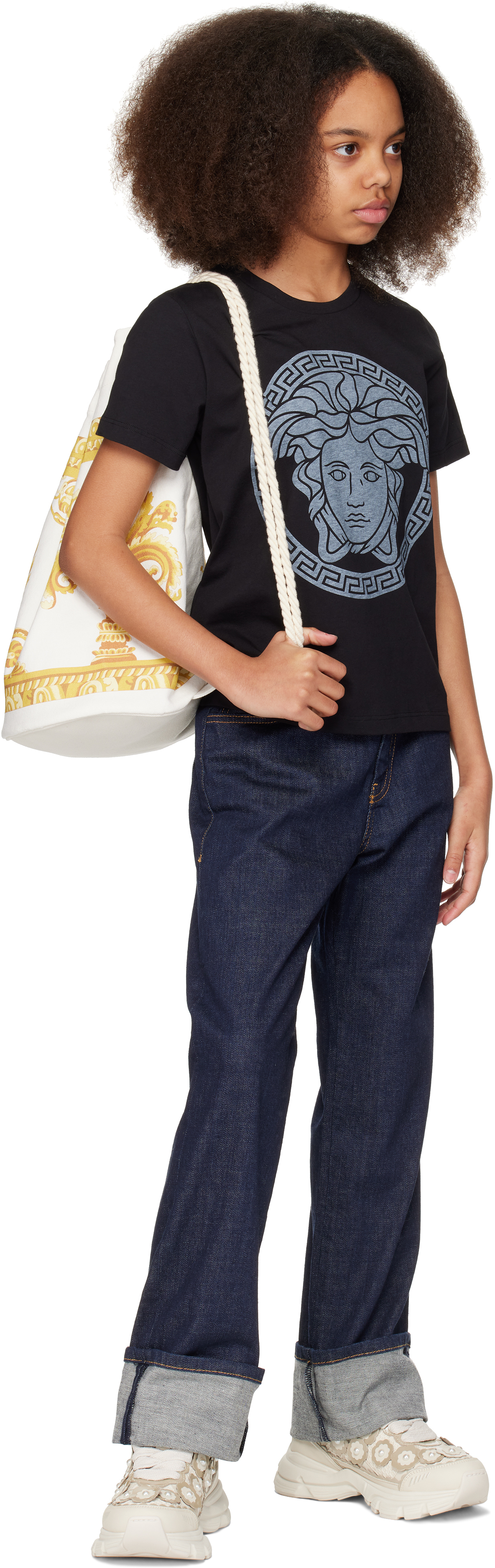 Versace Kids Black Medusa T-shirt In 2b200-nero+nero
