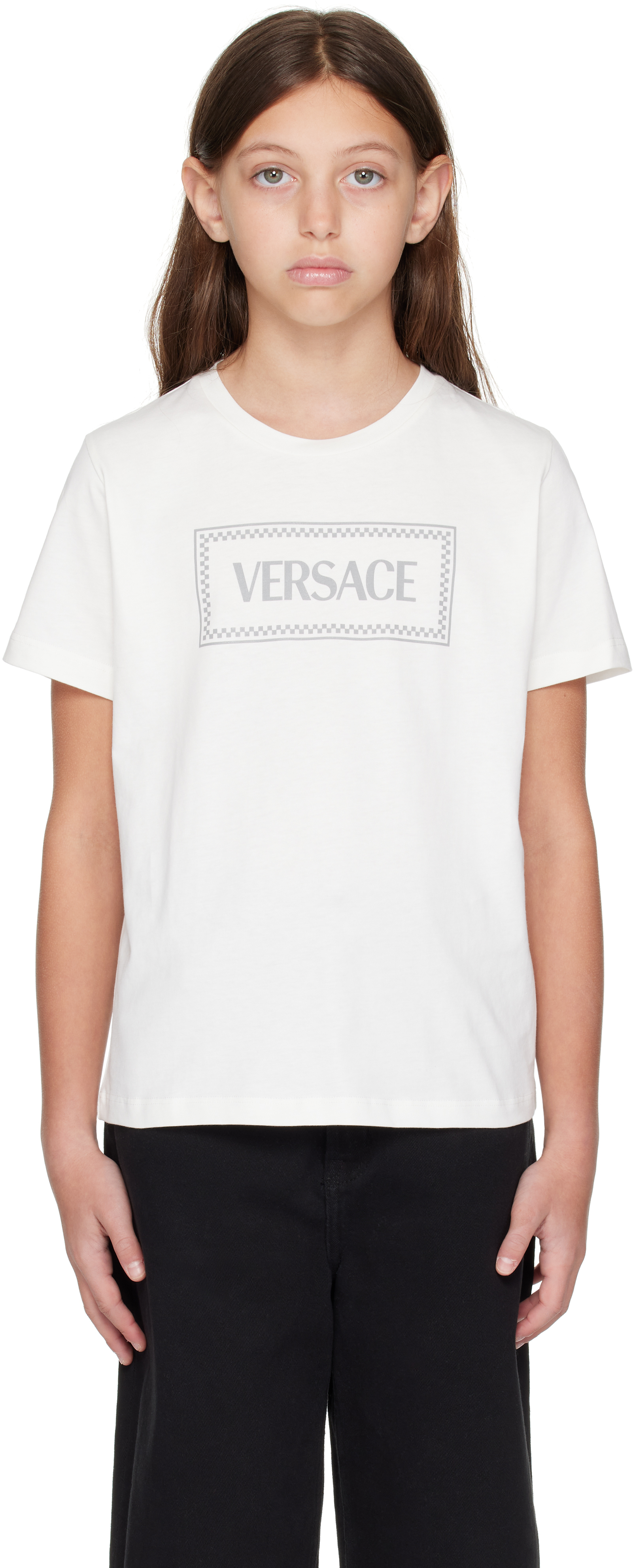 Versace キッズ｜ホワイト 90s ヴィンテージロゴ Tシャツ