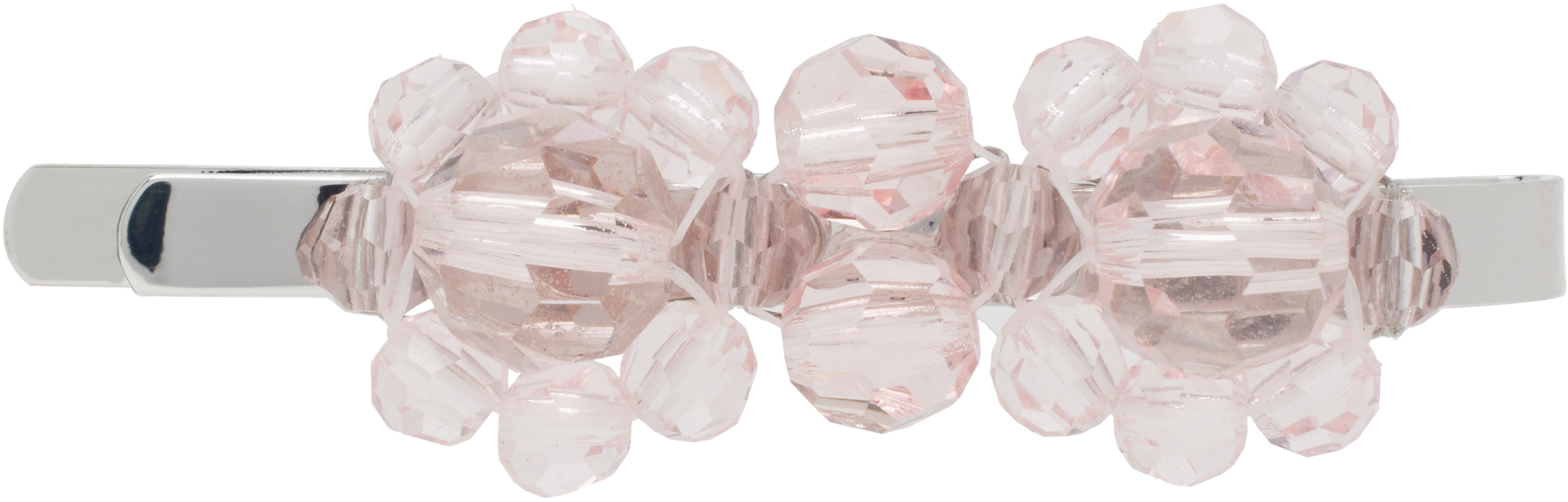 Silver & Pink Mini Flower Hair Clip by Simone Rocha on Sale