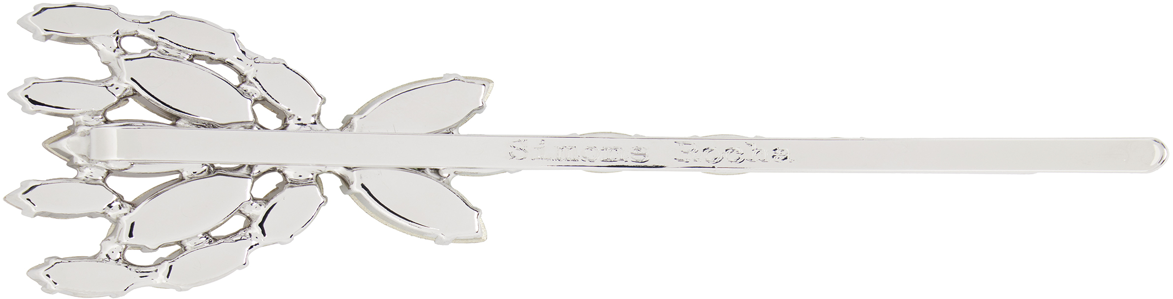 Simone Rocha Silver & Pink Carnation Hair Clip In Pink Multi