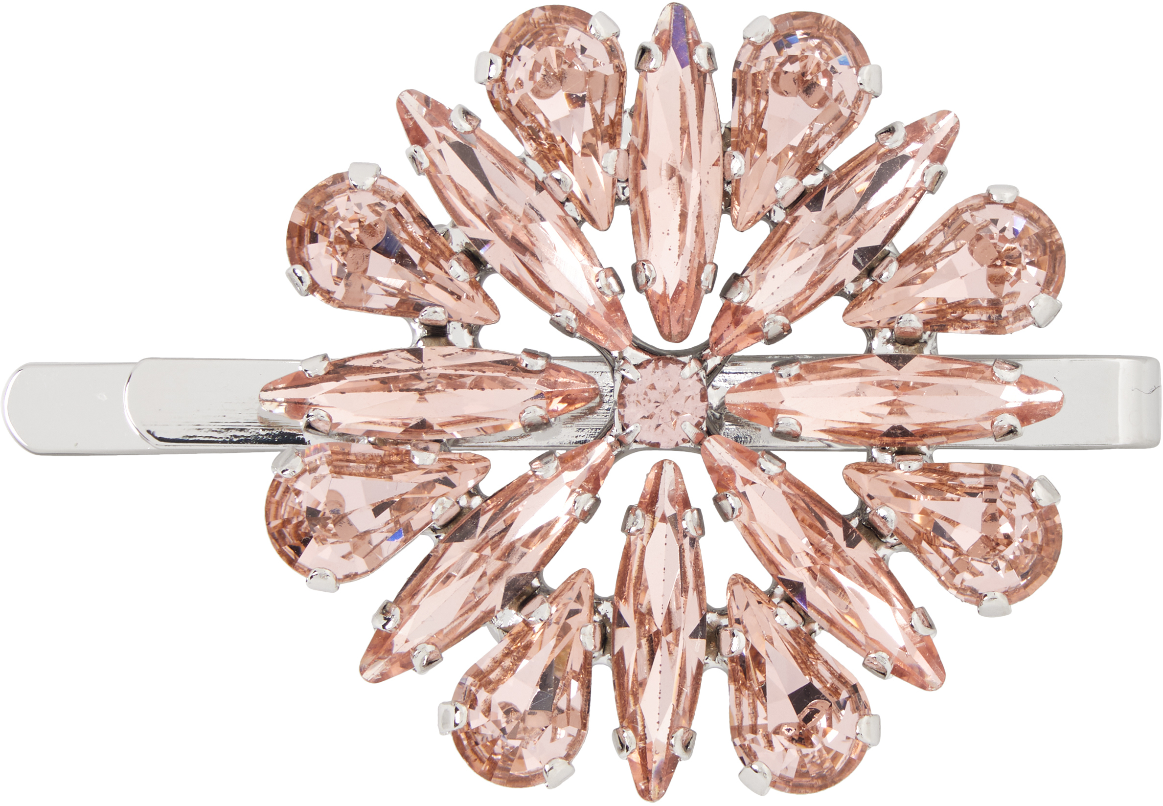 Silver Crystal Blossom Hair Clip