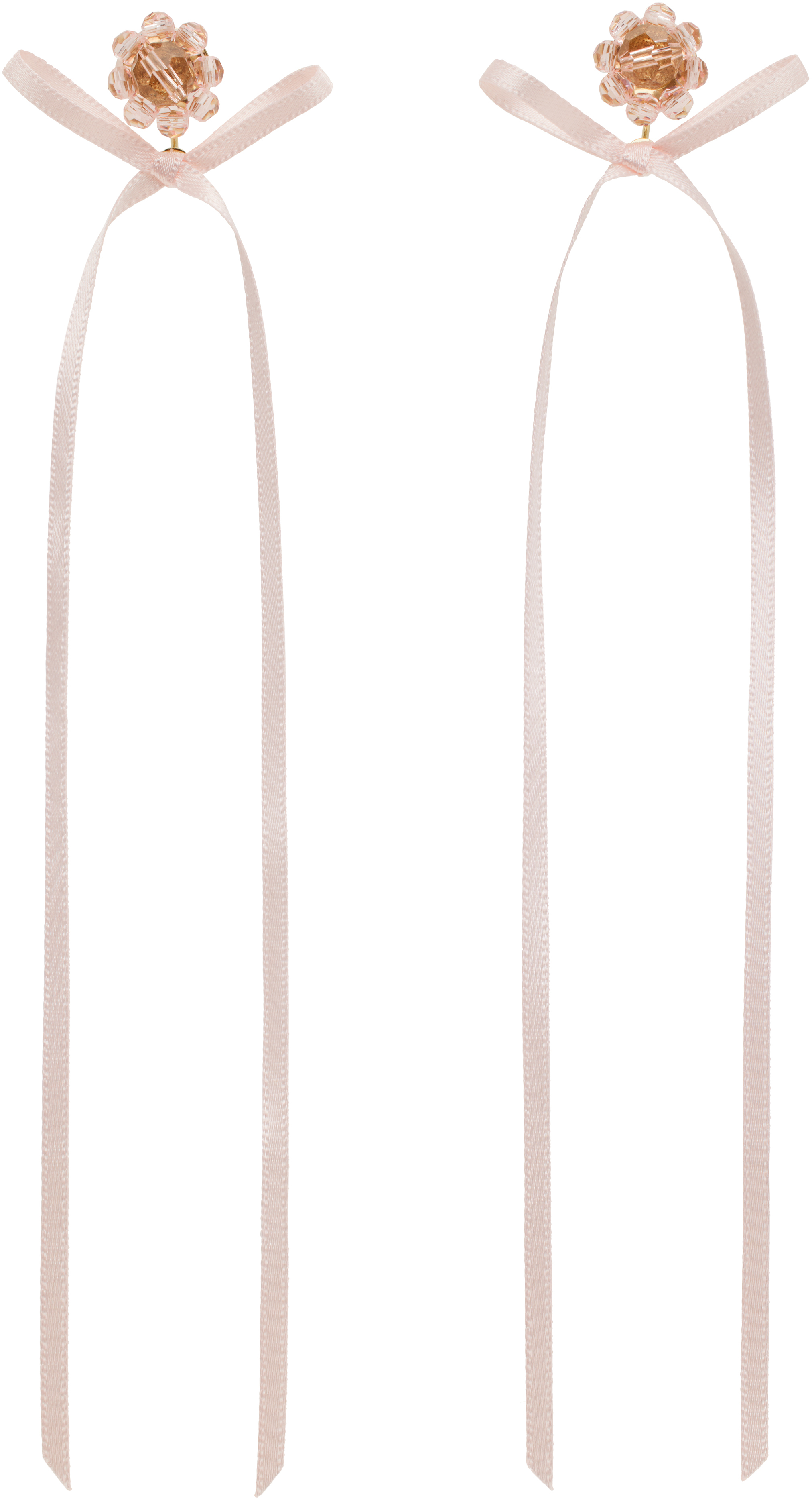 【関税込み】Simone Rocha ピンク Bow Ribbon スタッドピアス Simone Rochaのピンク Bow Ribbon スタッドピアスがセール中