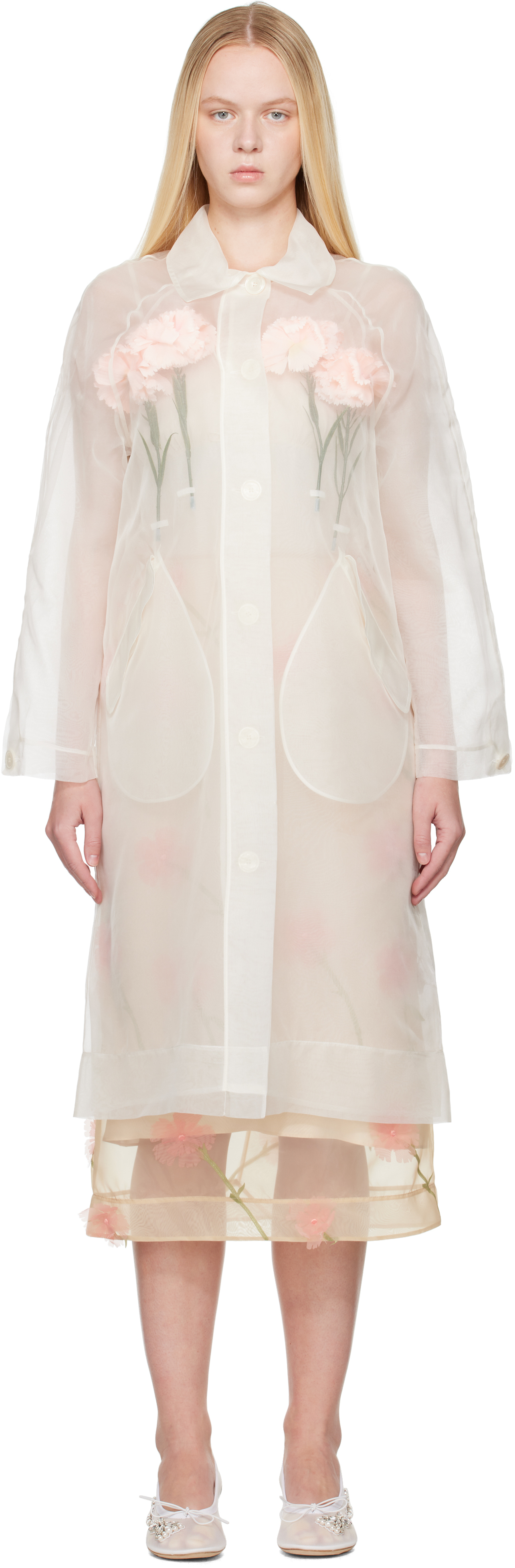 【関税込み】Simone Rocha コート MONCLER - MONCLER SIMONE ROCHA 刺繍 コート 49万 シモーネ