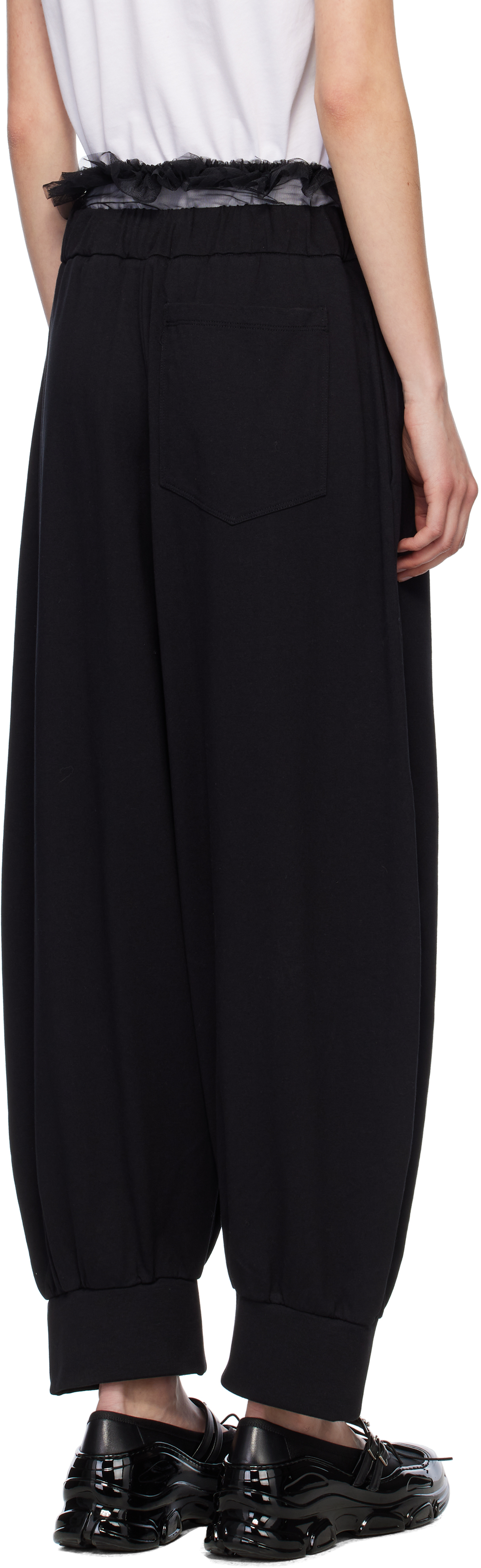 Simone Rocha Elastic Waist Sweatpants In Black/jet