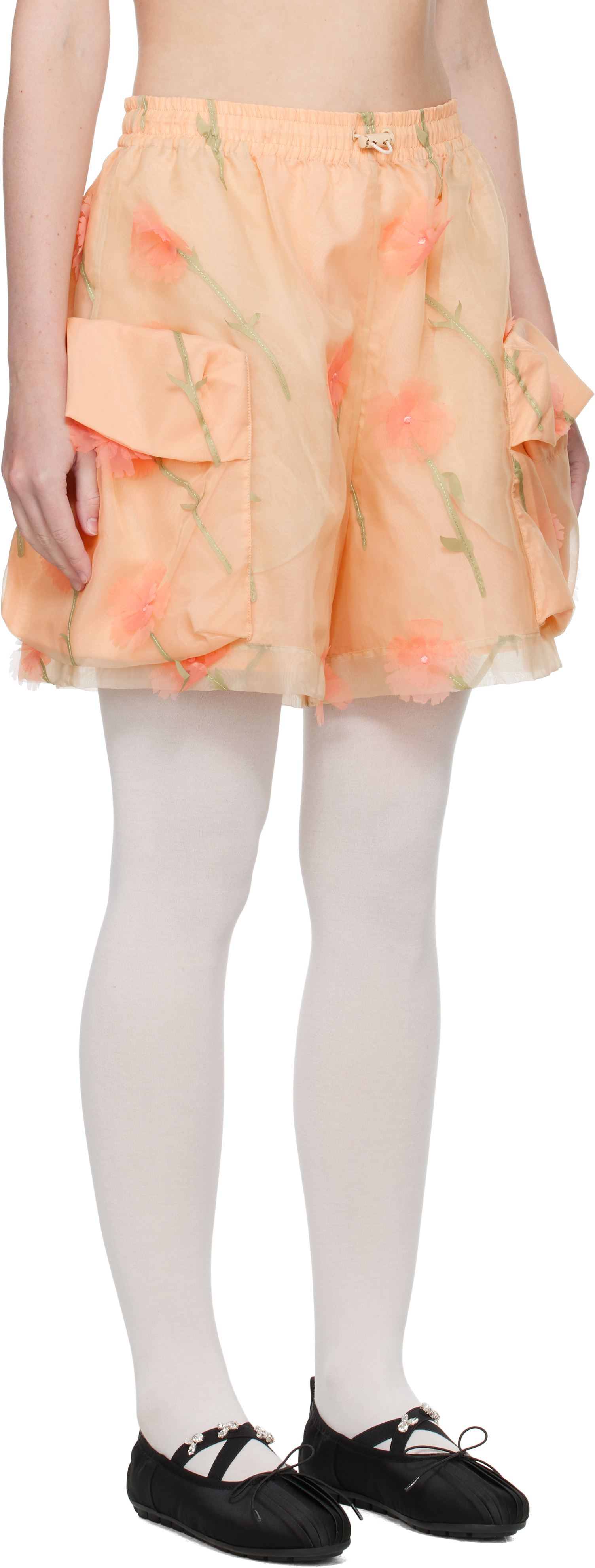 Simone Rocha Pink Layered Cargo Flap Shorts