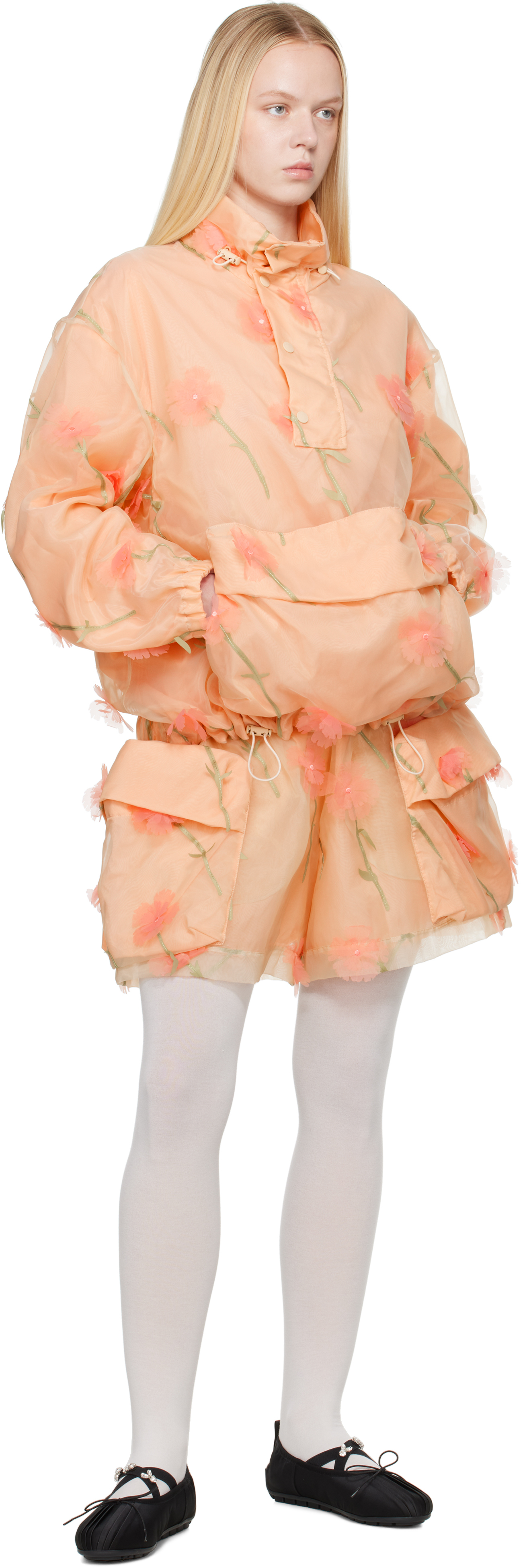 Simone Rocha Pink Layered Cargo Flap Shorts