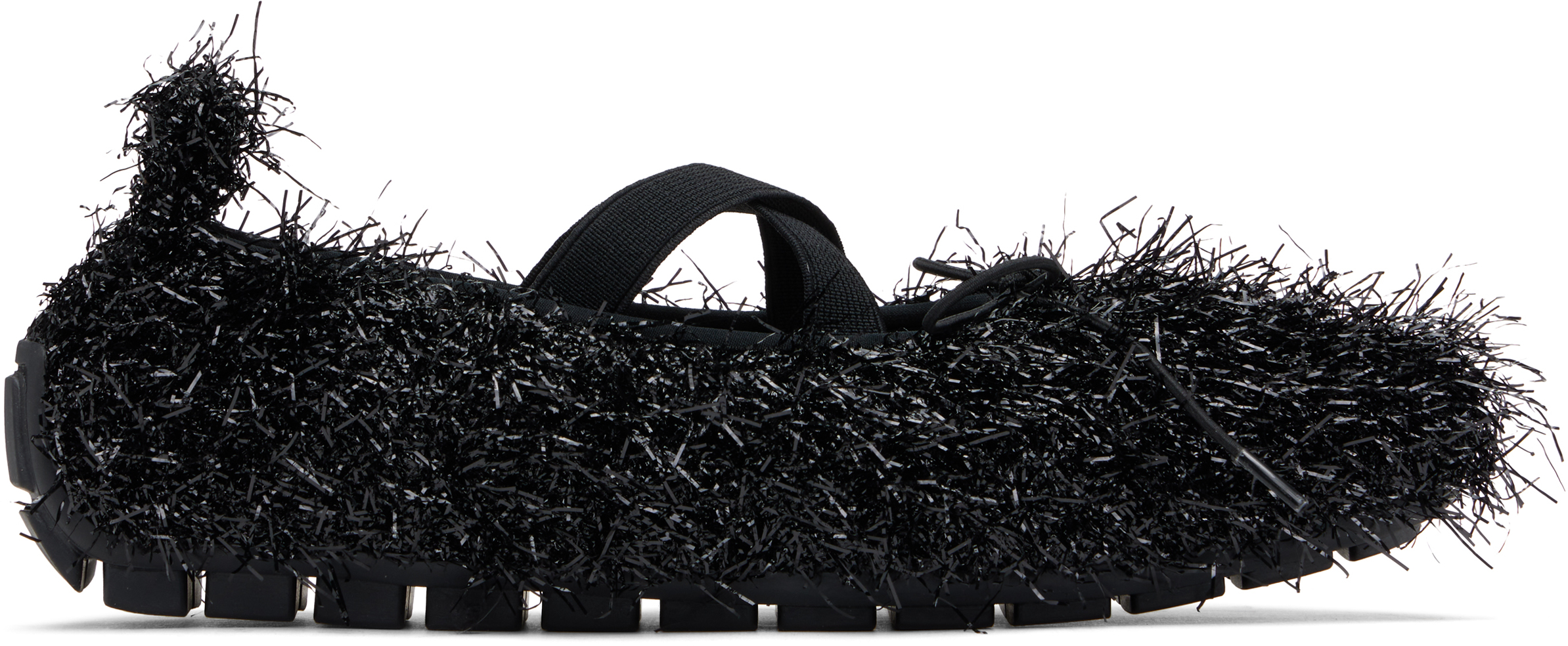 【関税込み】Simone Rocha ブラック Grip バレエシューズ Simone Rocha: ブラック Grip バレエシューズ | SSENSE 日本