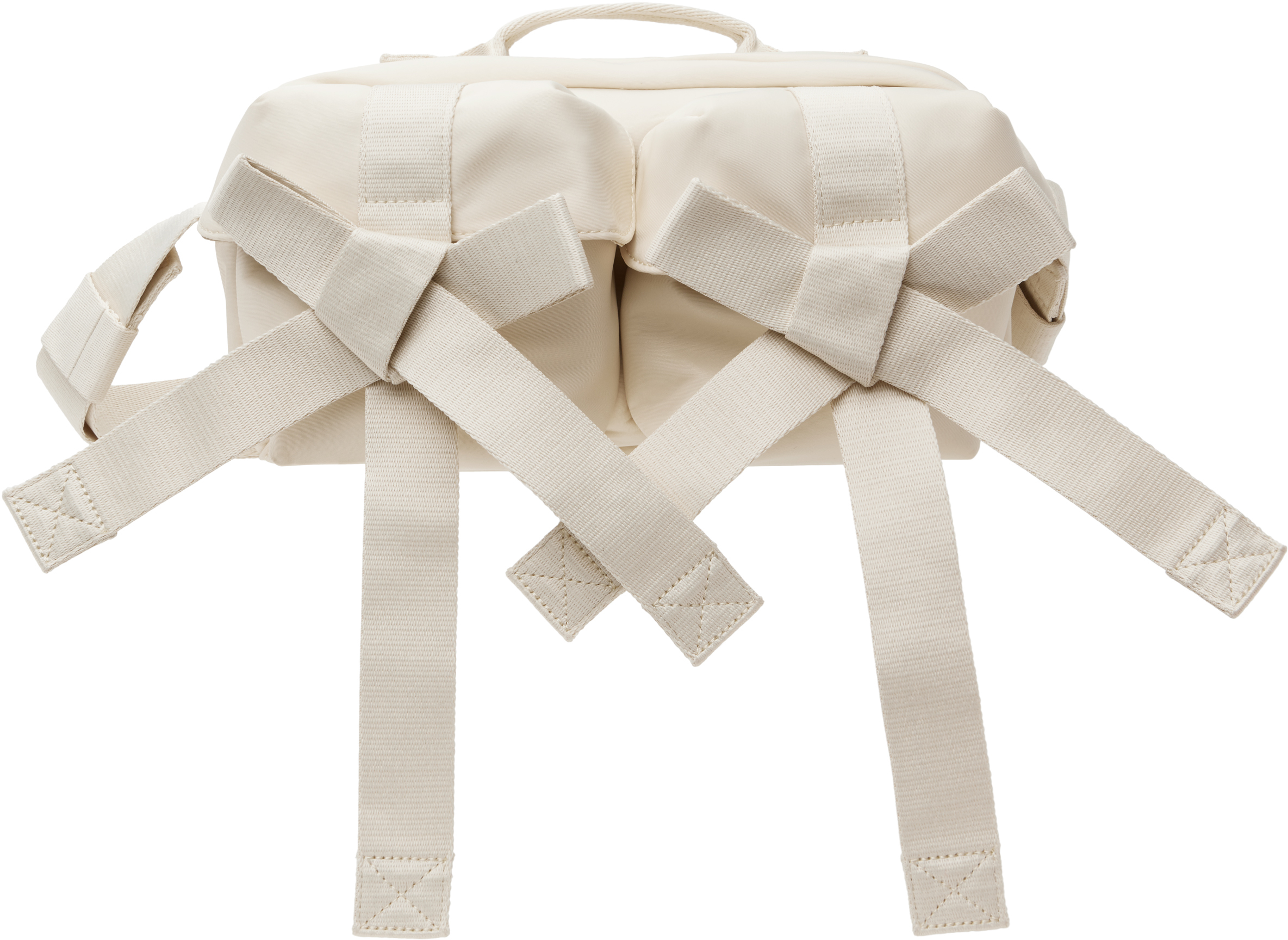Simone Rocha: オフホワイト Beaded Classic Bow クロスボディ