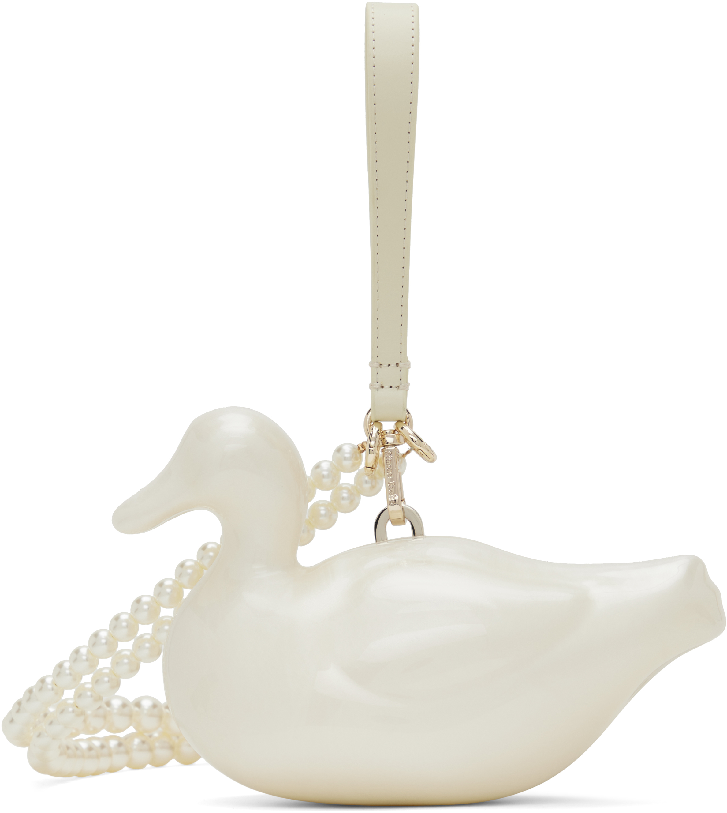 【関税込み】Simone Rocha オフホワイト Pearl Duck クラッチ Off-White Pearl Duck Pouch by Simone Rocha on Sale