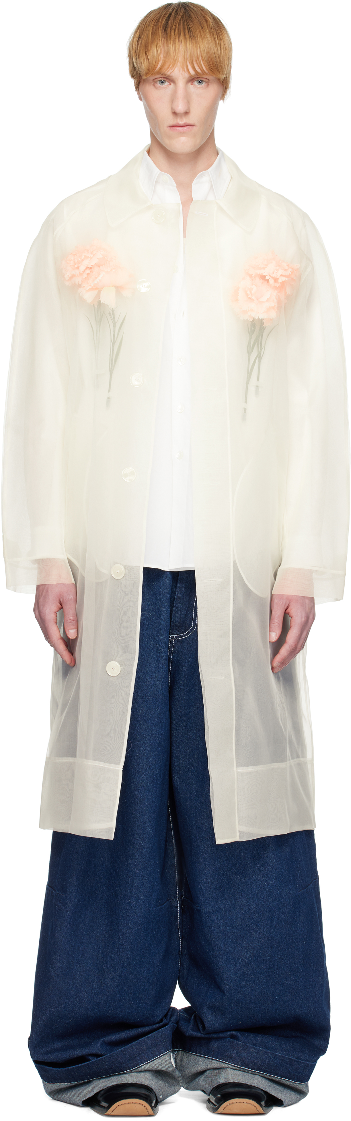 Off-White Stuffed Carnation Car Coat