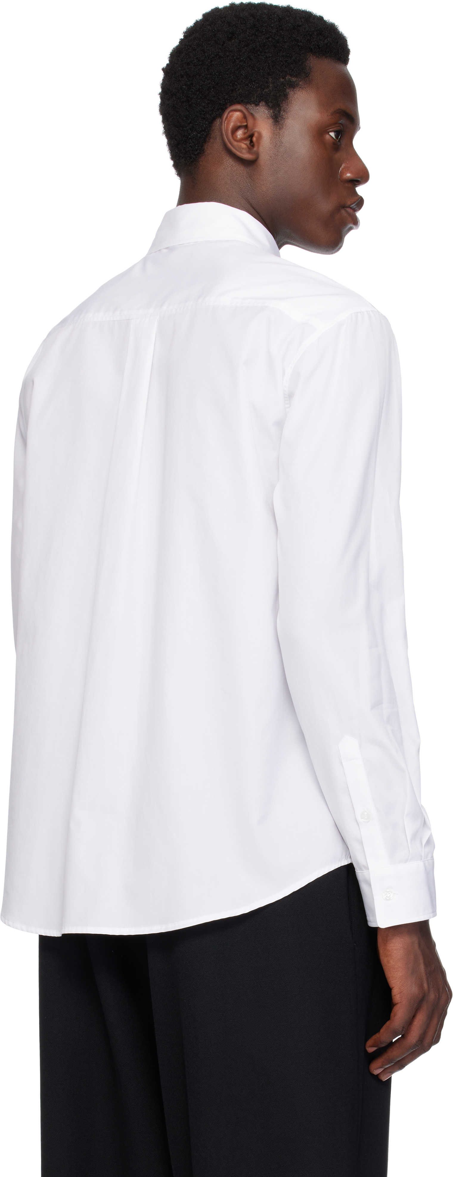 SIMONE ROCHA WHITE RUFFLE BIB PROM SHIRT 