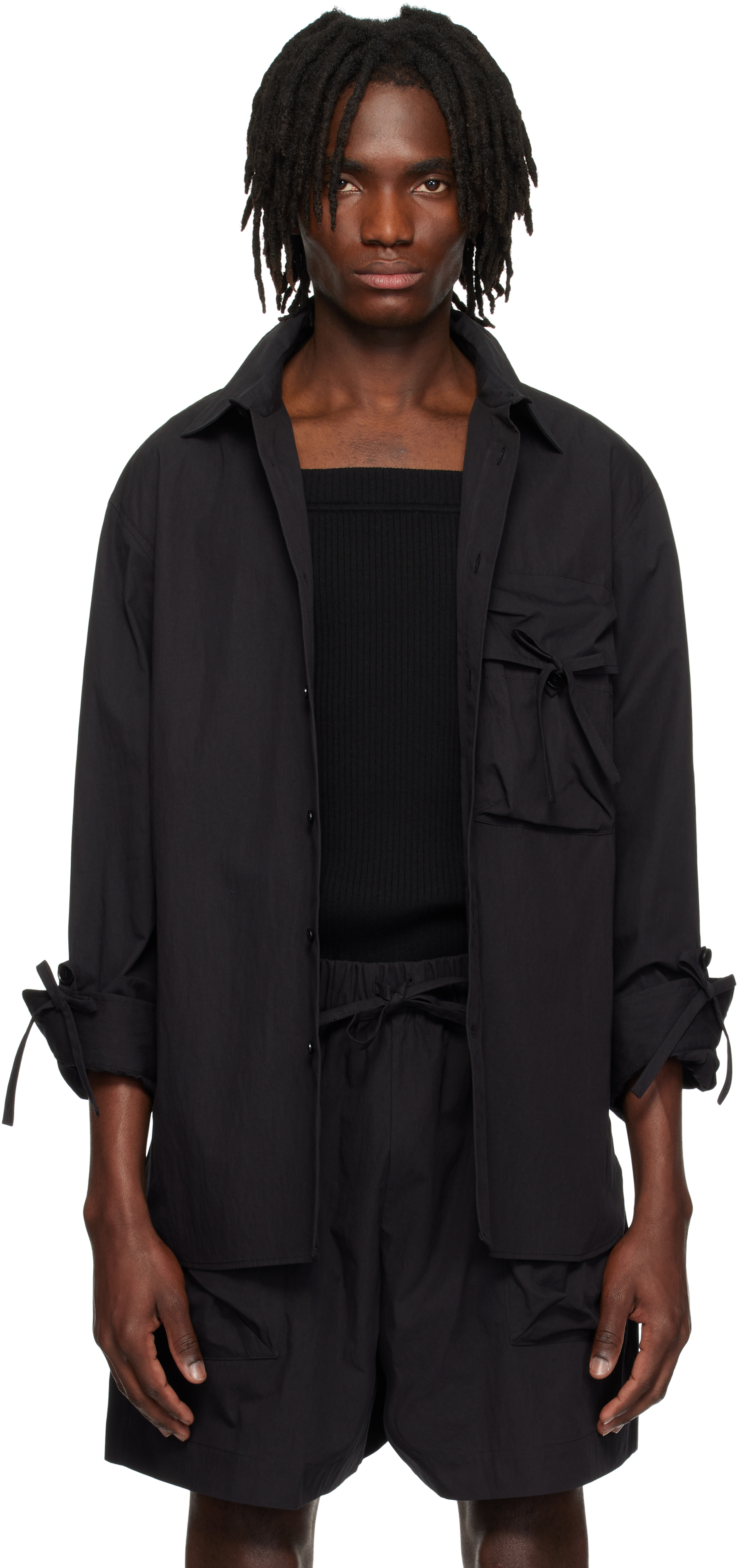 Simone Rocha ブラックシースルーシャツ SALE]SIMONE ROCHA セーラーブラウス BLACK/PEARL – dim at noon