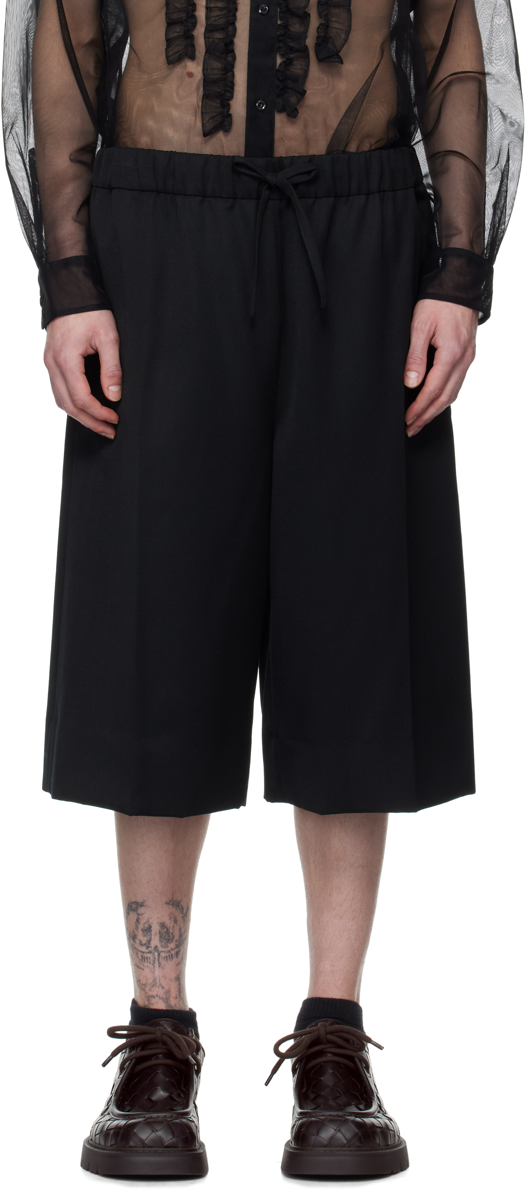 （送料込み）Simone Rocha ワイドレッグパンツ Simone Rocha ワイドパンツ | ブルー | FARFETCH JP