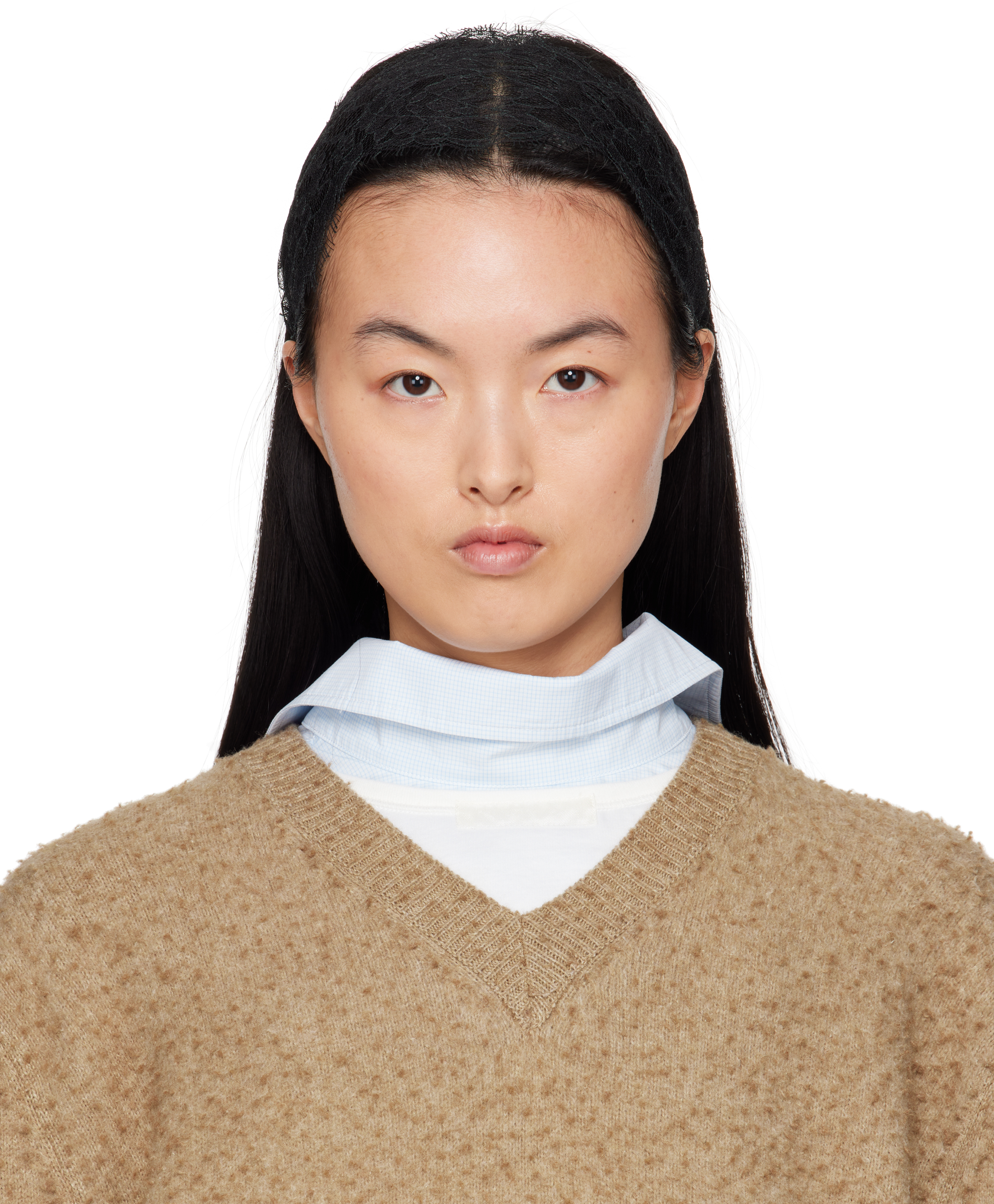 【関税込み】UNDERCOVER ブラック レース ヘアバンド UNDERCOVER: ブラック レース ヘアバンド | SSENSE 日本
