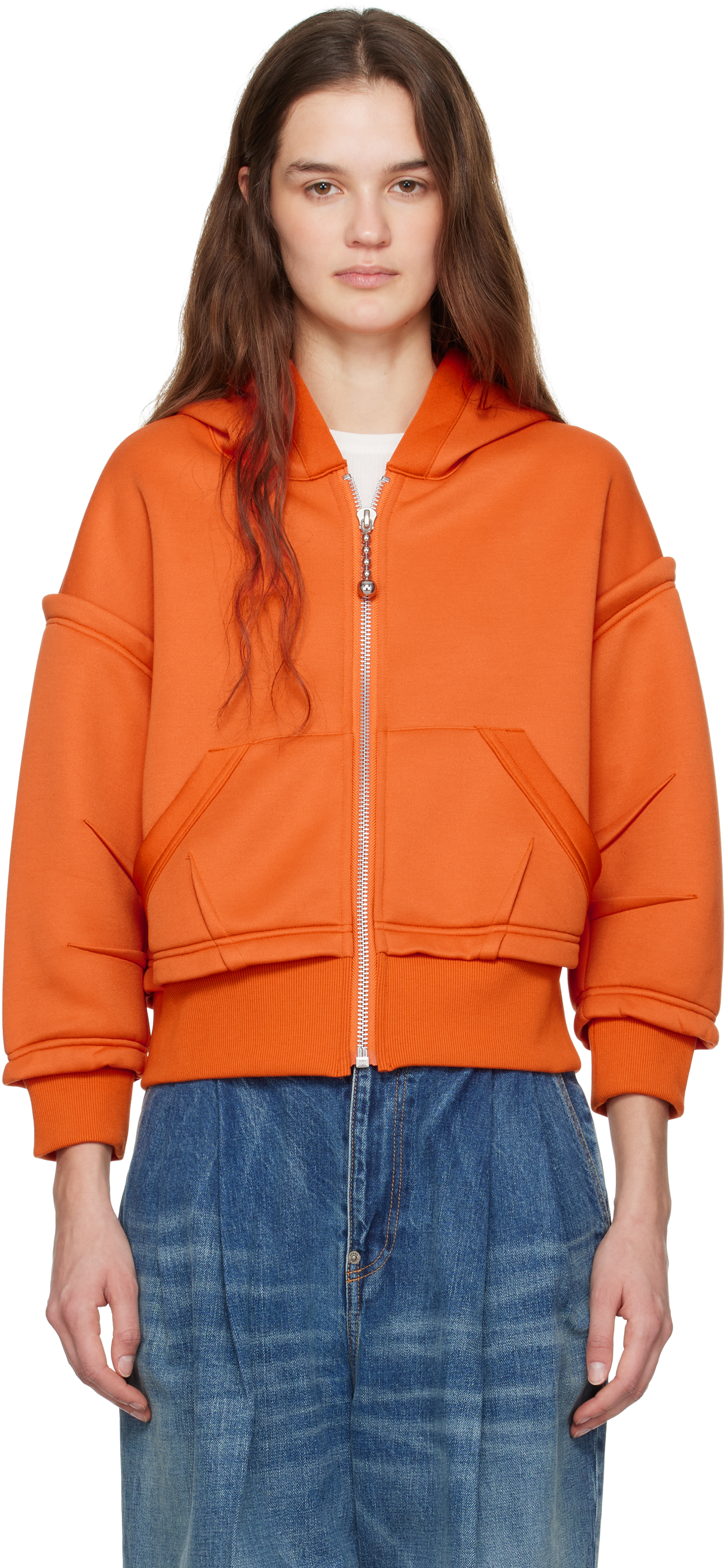 Orange Zip Hoodie