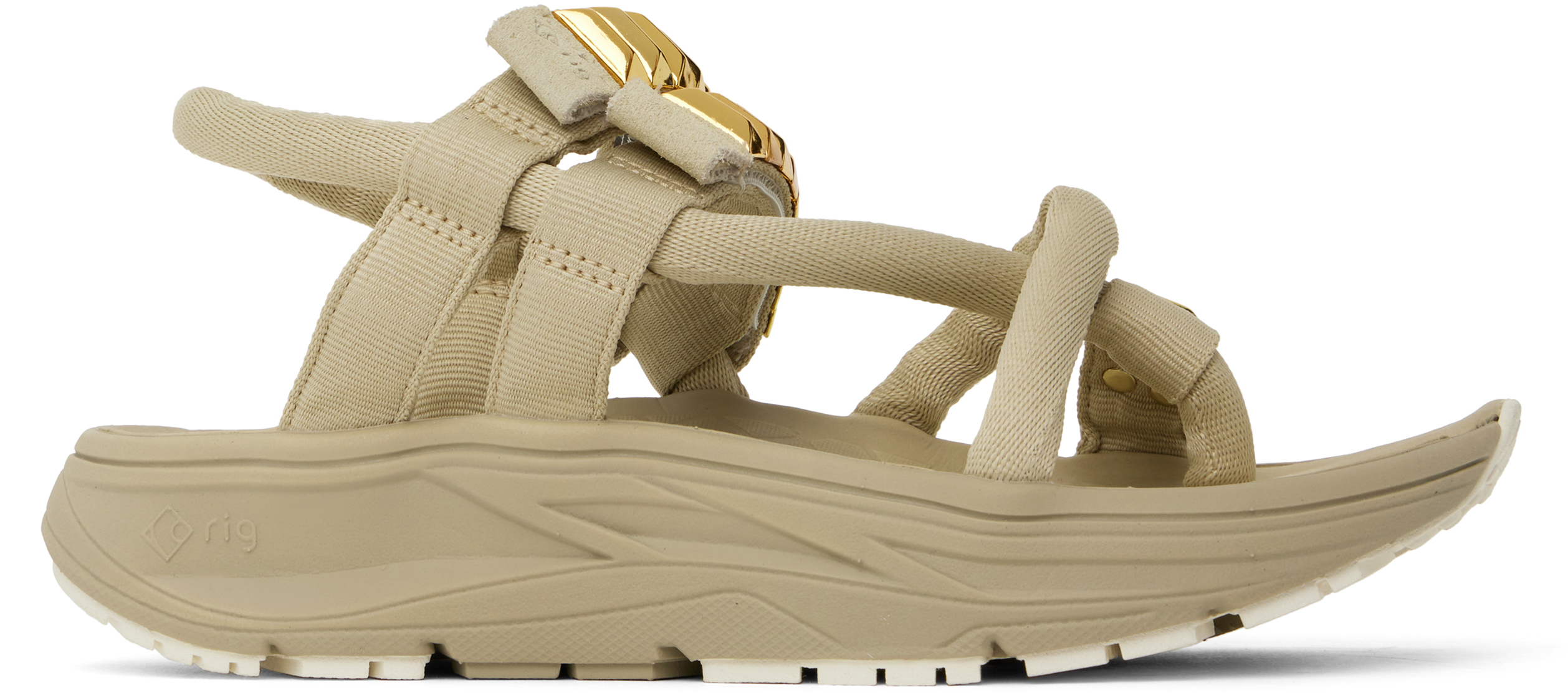 Undercover Beige Nonnative & Rig Edition Kamba 3 Sandals In Beige