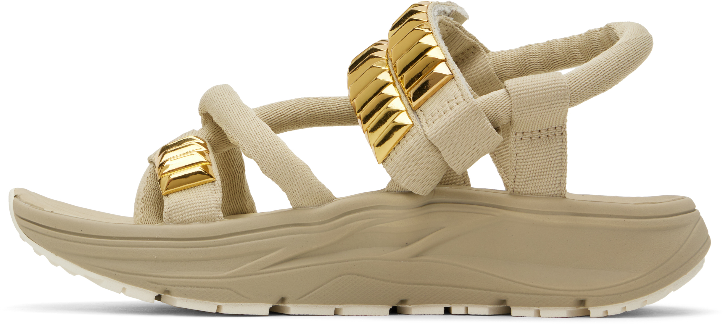 Undercover Beige Nonnative & Rig Edition Kamba 3 Sandals In Beige