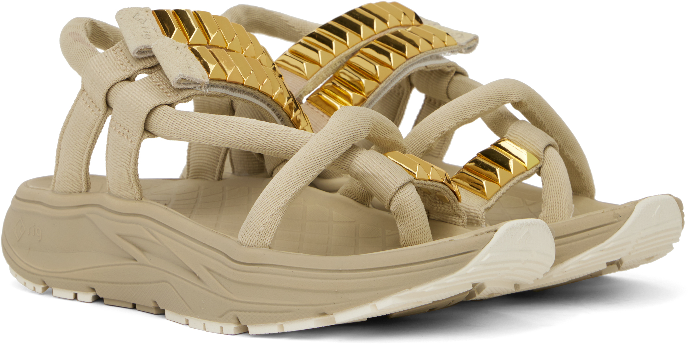 Undercover Beige Nonnative & Rig Edition Kamba 3 Sandals In Beige