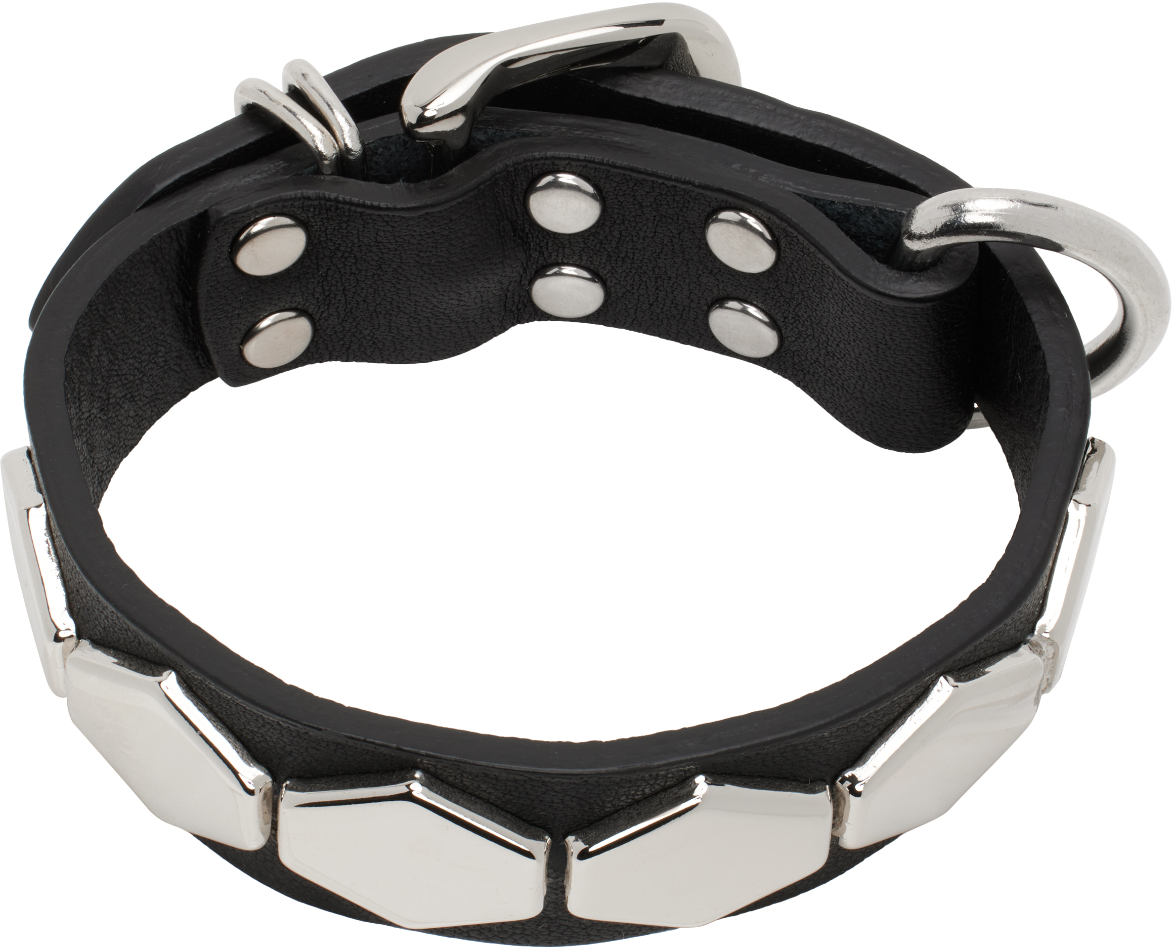 Black UP1E4A03 Leather Bracelet