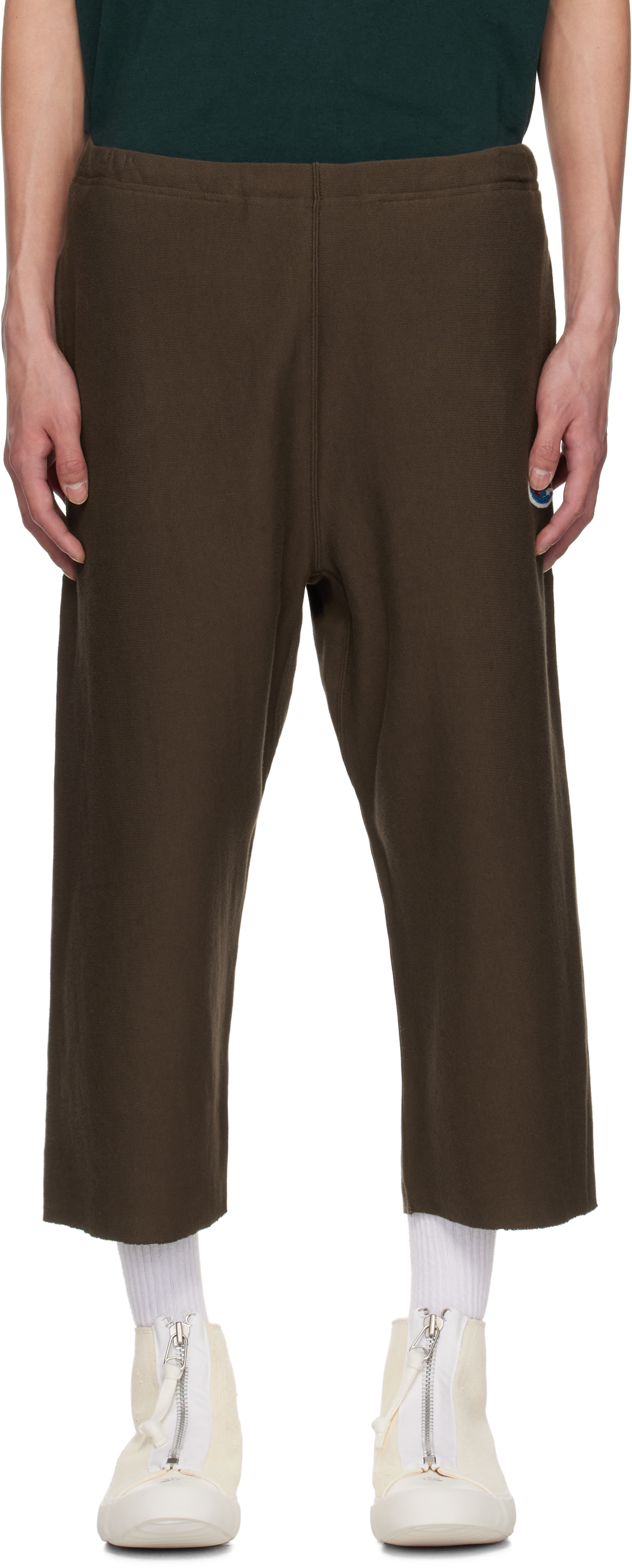 Tan Champion Edition Cropped Sweatpants