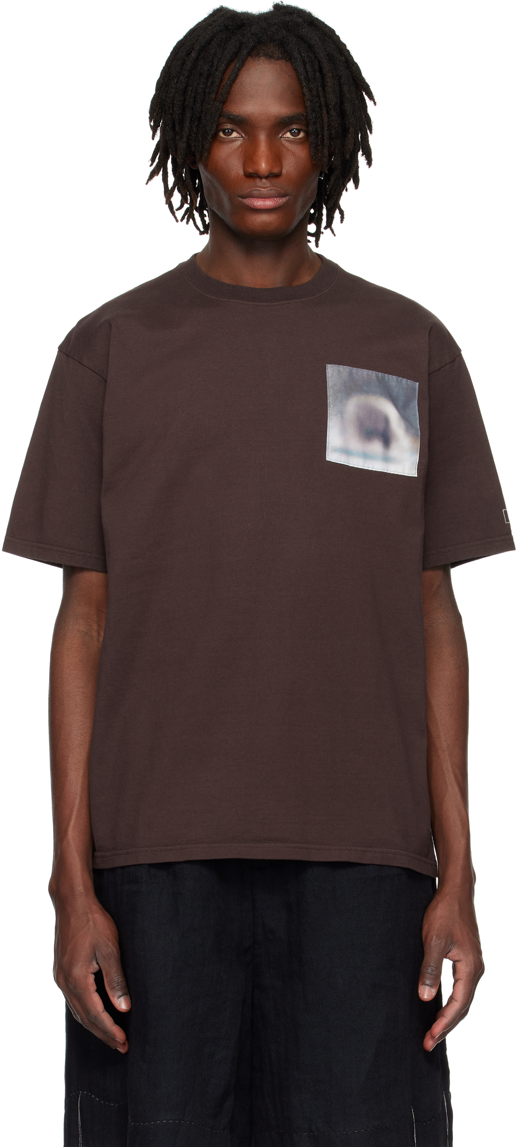 Brown UC1E3813 T-shirt