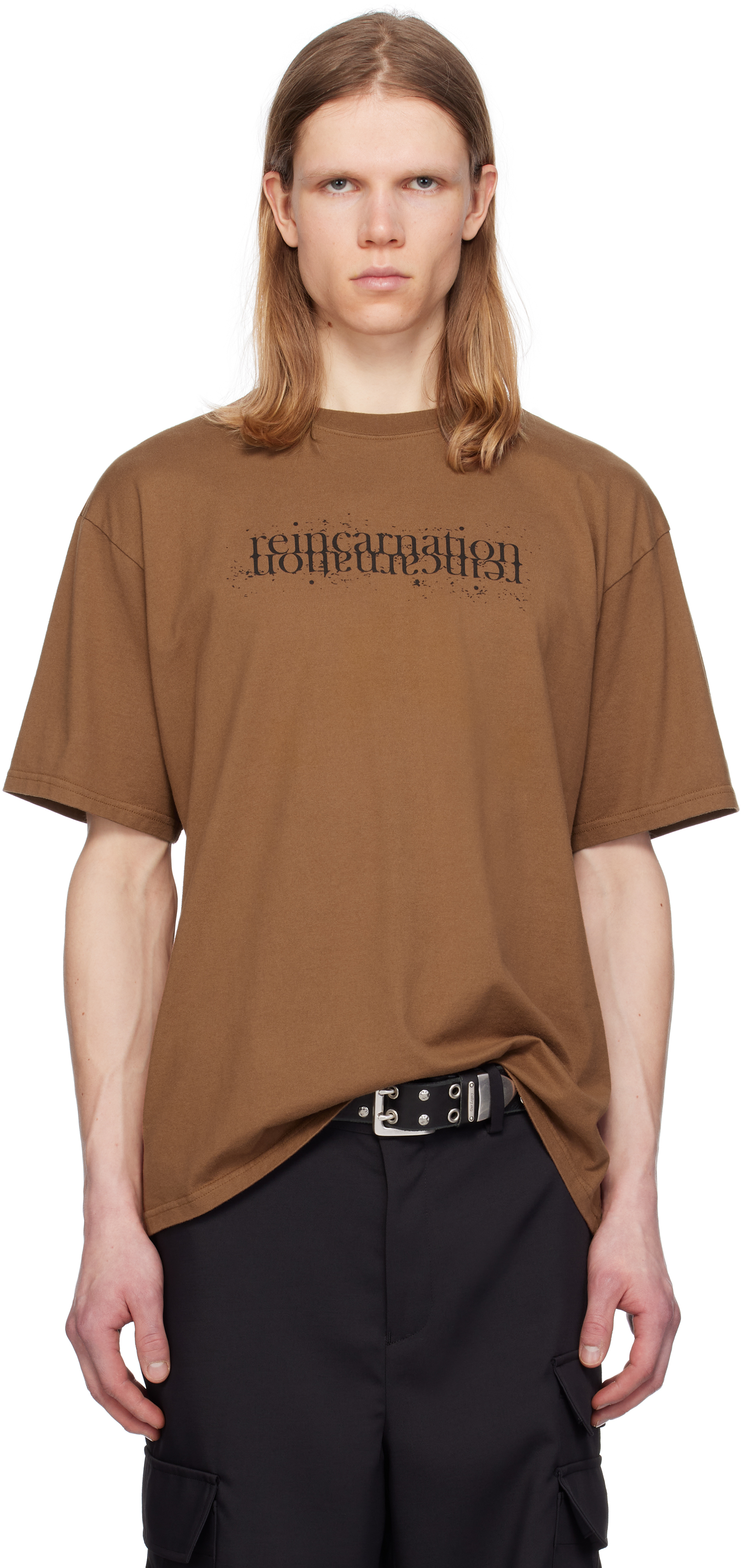 Brown UC1E3804 T-shirt