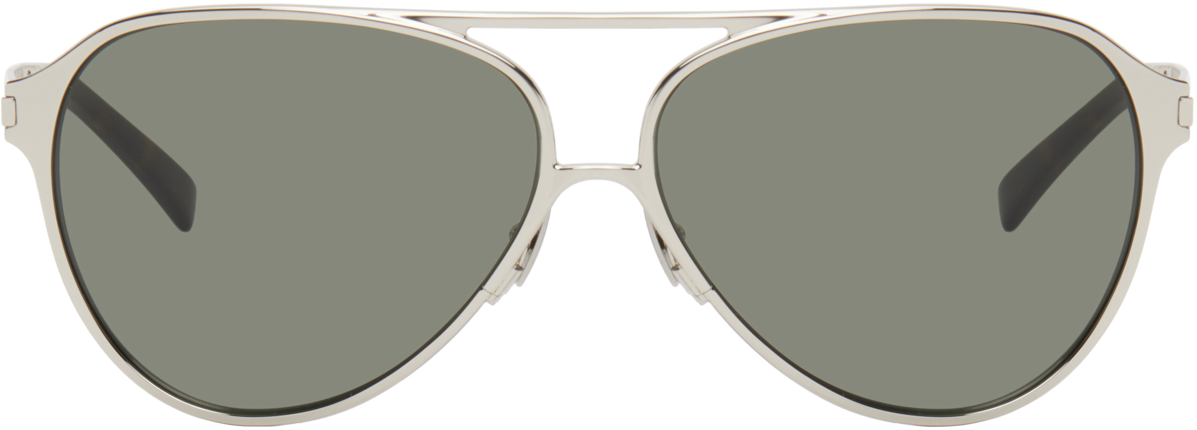 Shop Saint Laurent シルバー Sl 734 サングラス In Silver-silver-grey