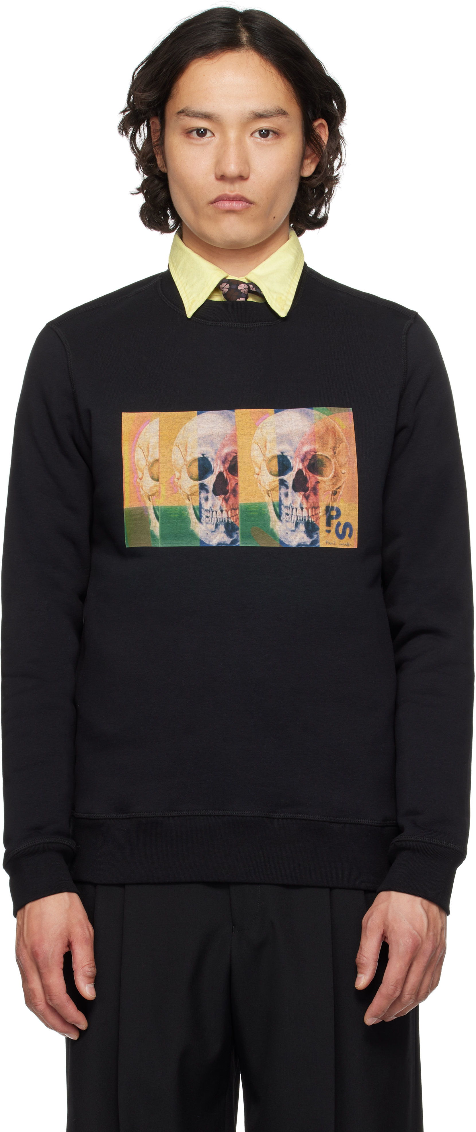 PS by Paul Smith: Black Skull Square Sweatshirt SSENSE