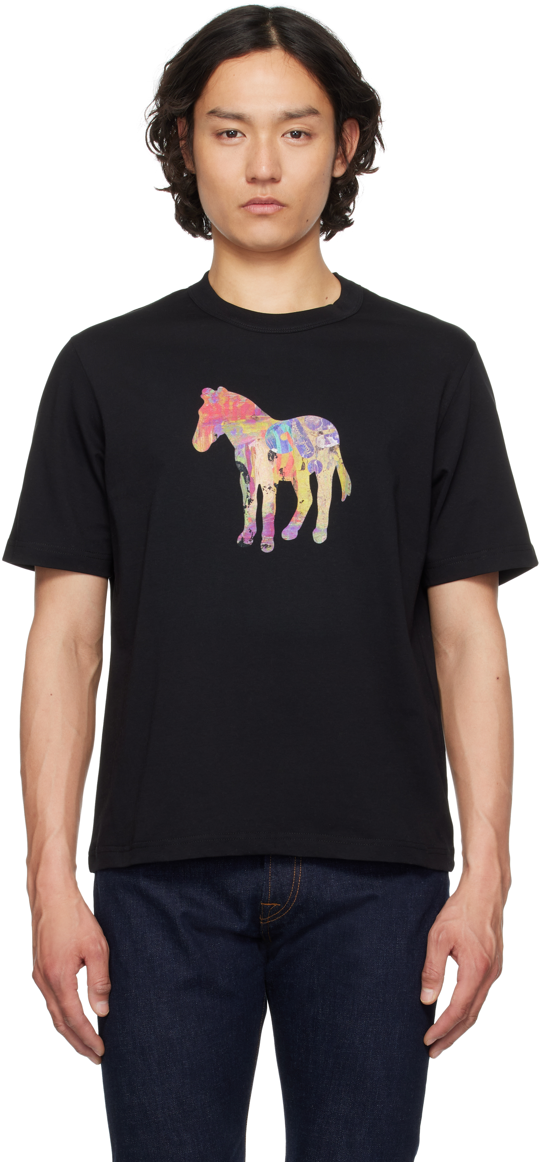 【送料関税込】Paul Smith Zebra Craft T-Shirt Black Craft Zebra Print T-shirt by PS by Paul Smith on Sale