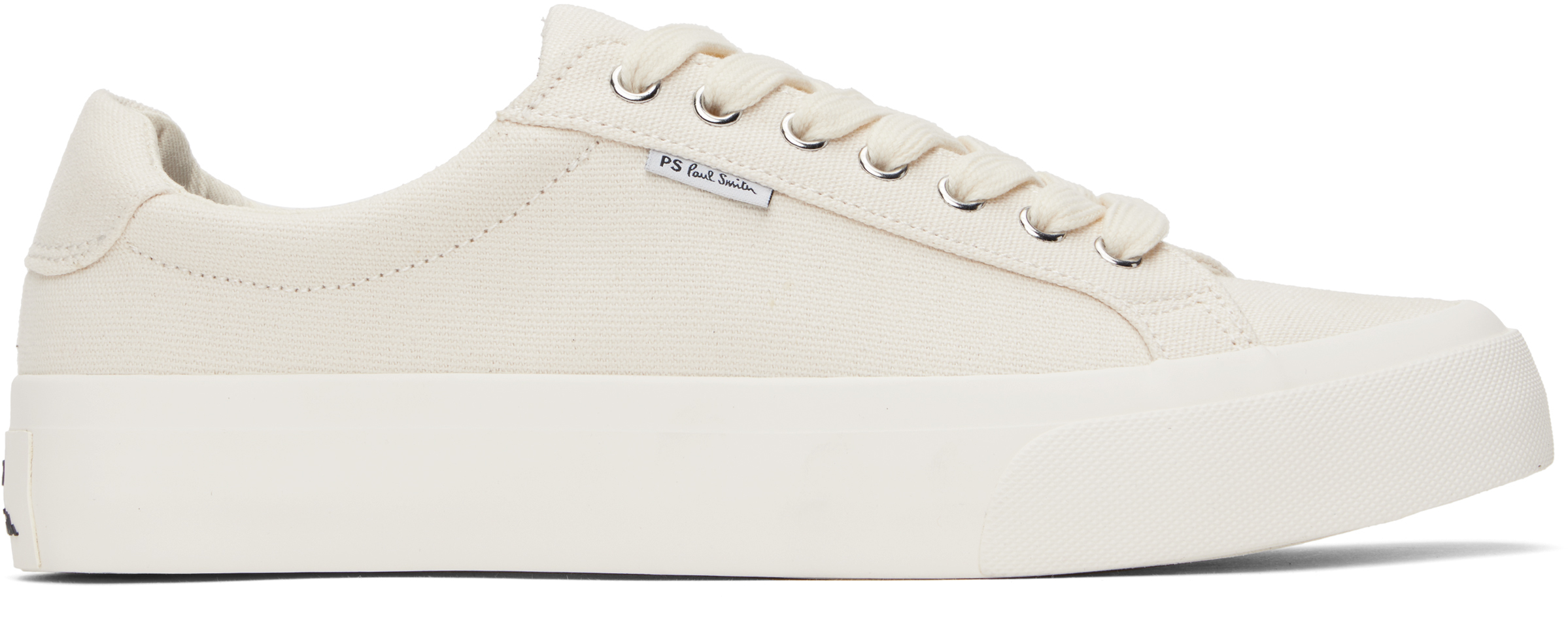 【関税込み】PS by Paul Smith ホワイト Amos スニーカー PS by Paul Smithのホワイト Amos キャンバス スニーカーがセール中