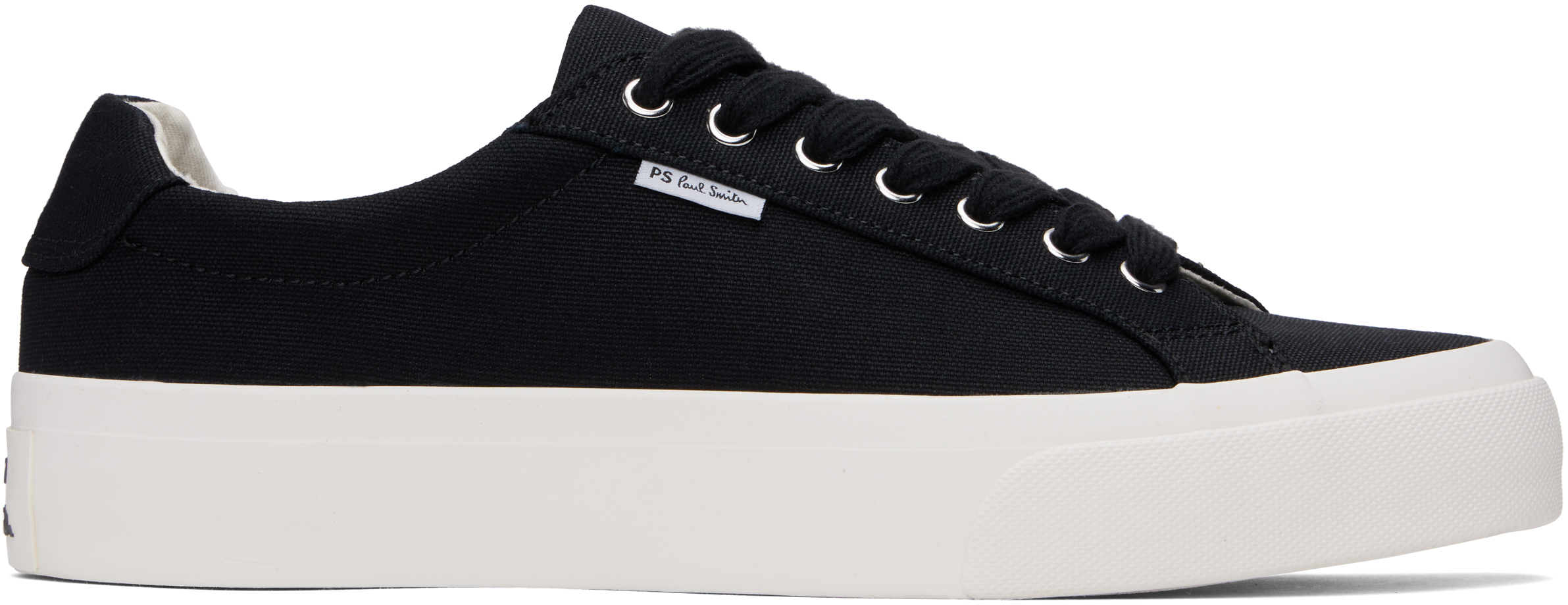Shop Ps By Paul Smith Black Canvas Amos Sneakers In 79 Black