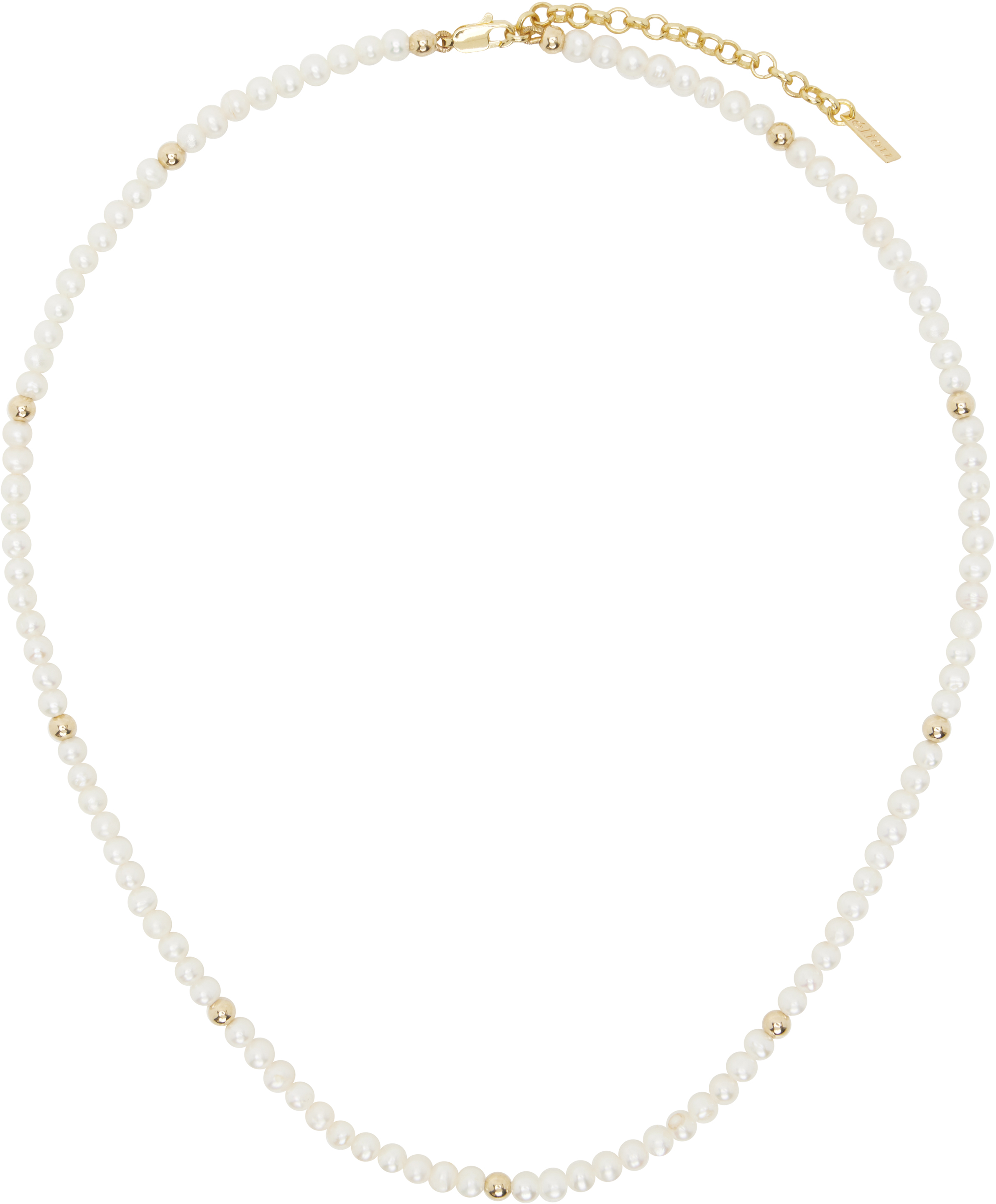 éliou White 
Gold Louis Necklace