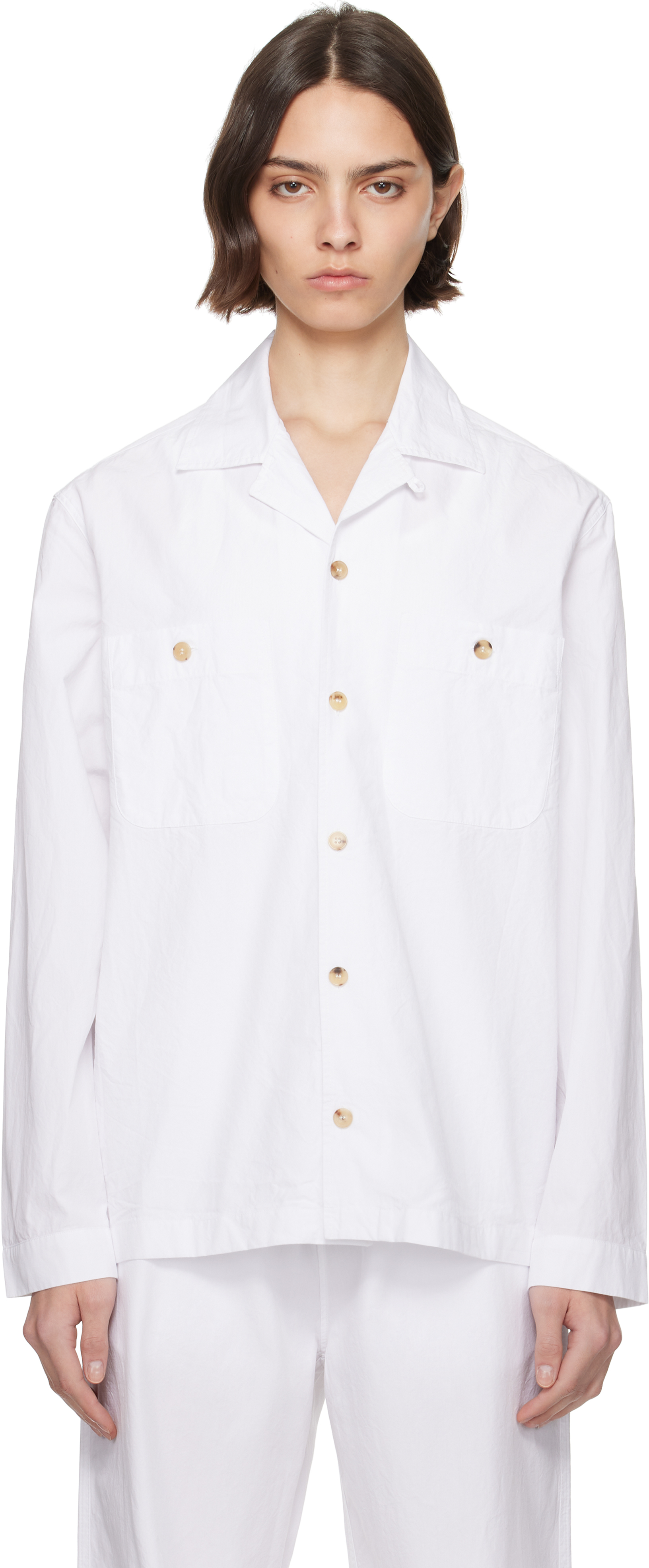 Cdlp White Cotton Overshirt