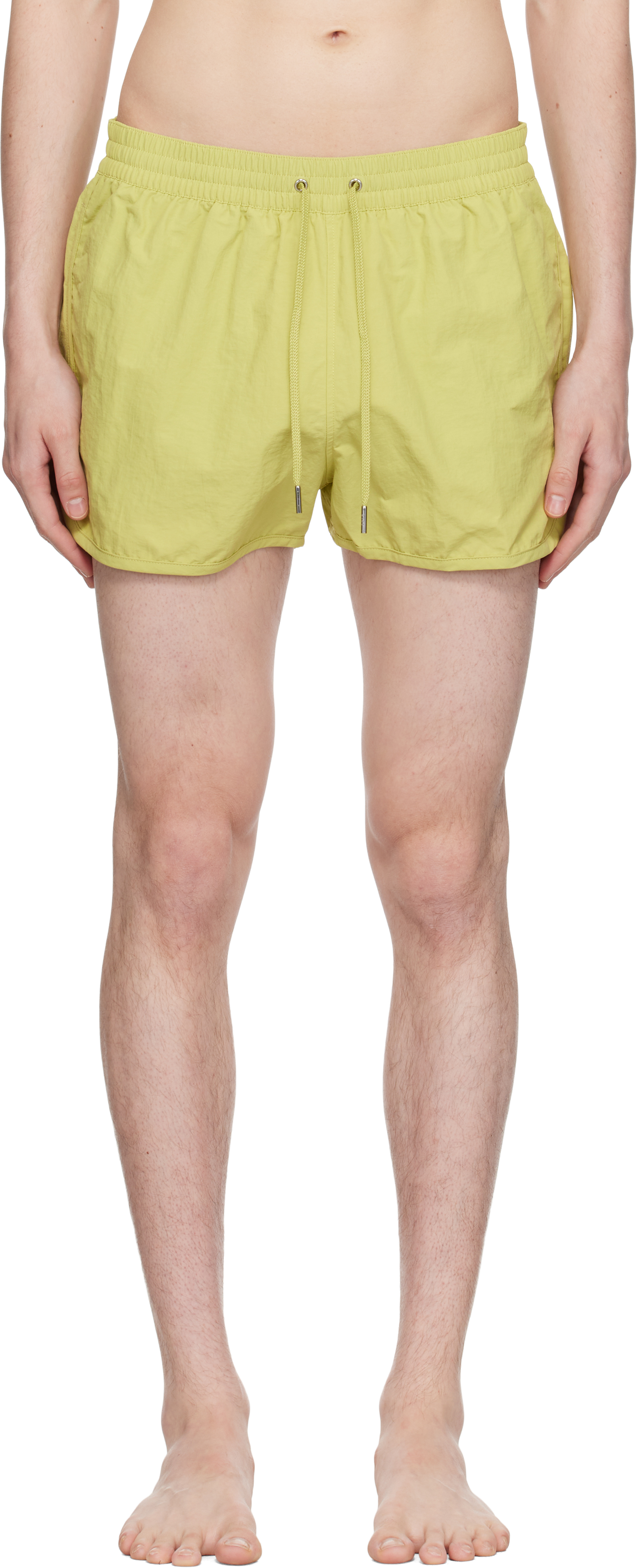 White Drawstring Swim Shorts